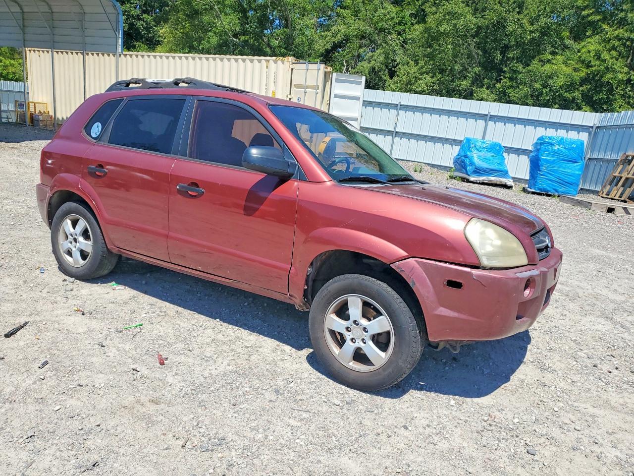 2006 Hyundai Tucson Gl Burgundy vin: KM8JM12B56U437504