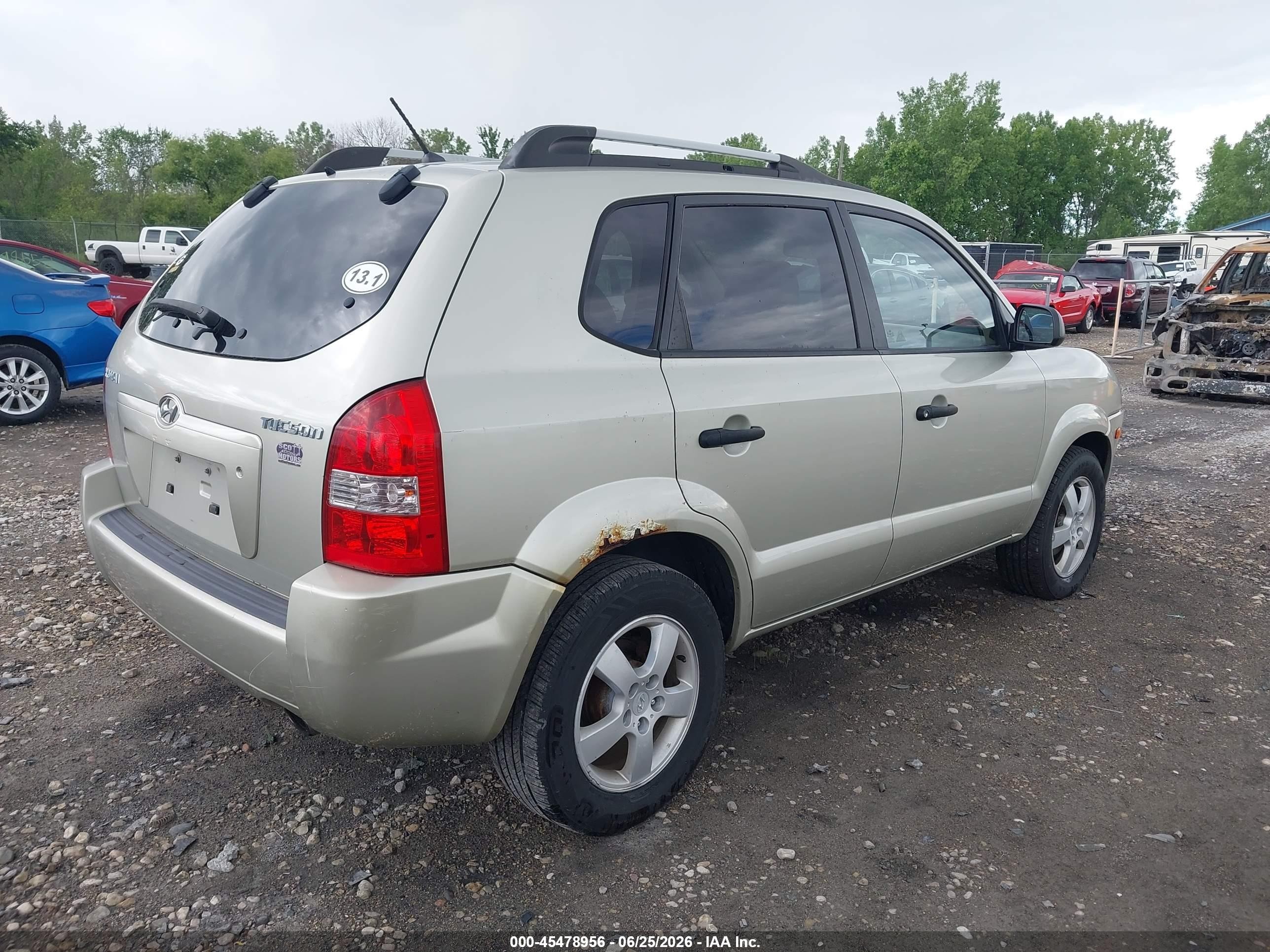 2007 Hyundai Tucson Gls Cream vin: KM8JM12B57U515801