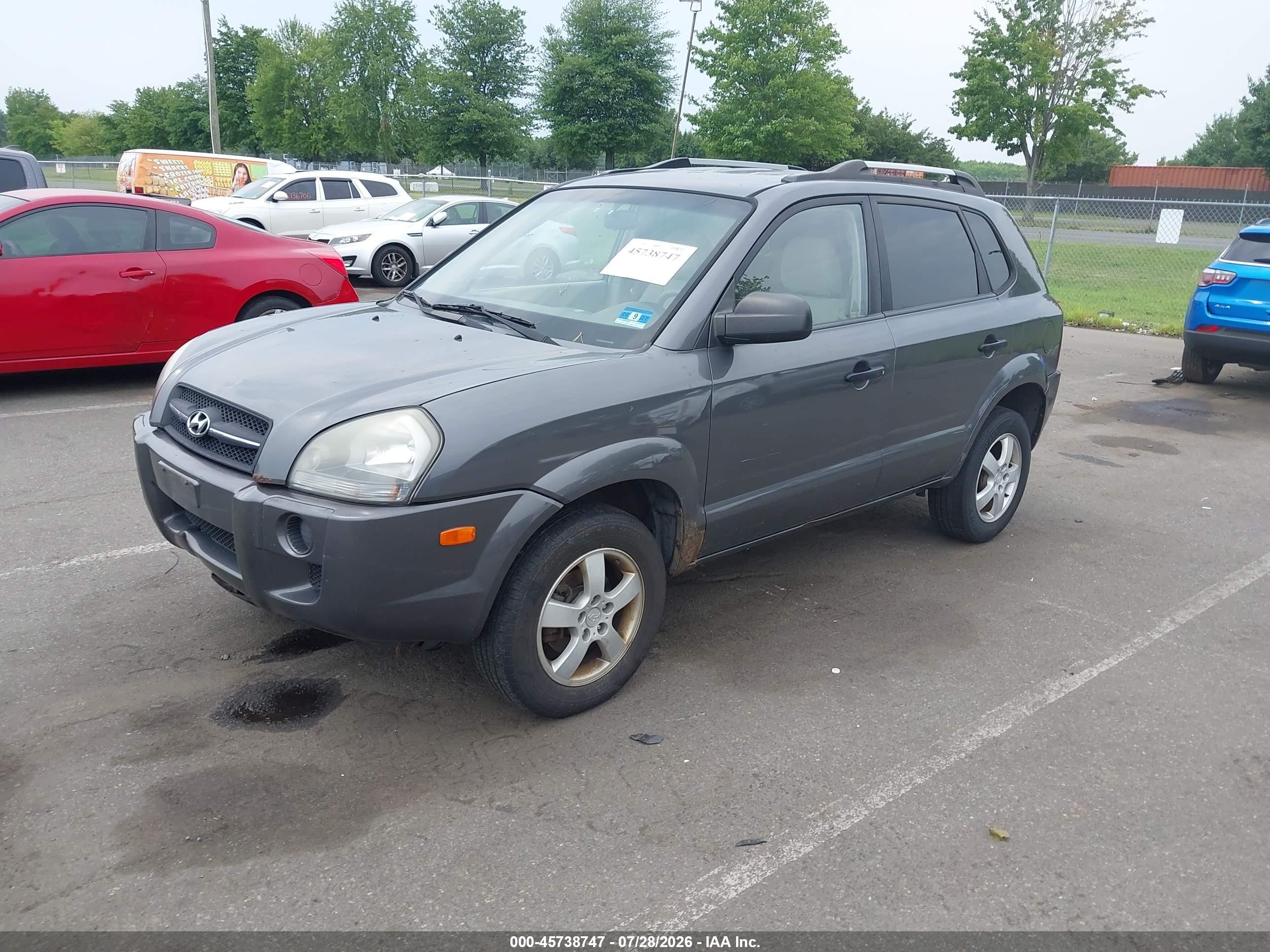 2007 Hyundai Tucson Gls Gray vin: KM8JM12B57U547986