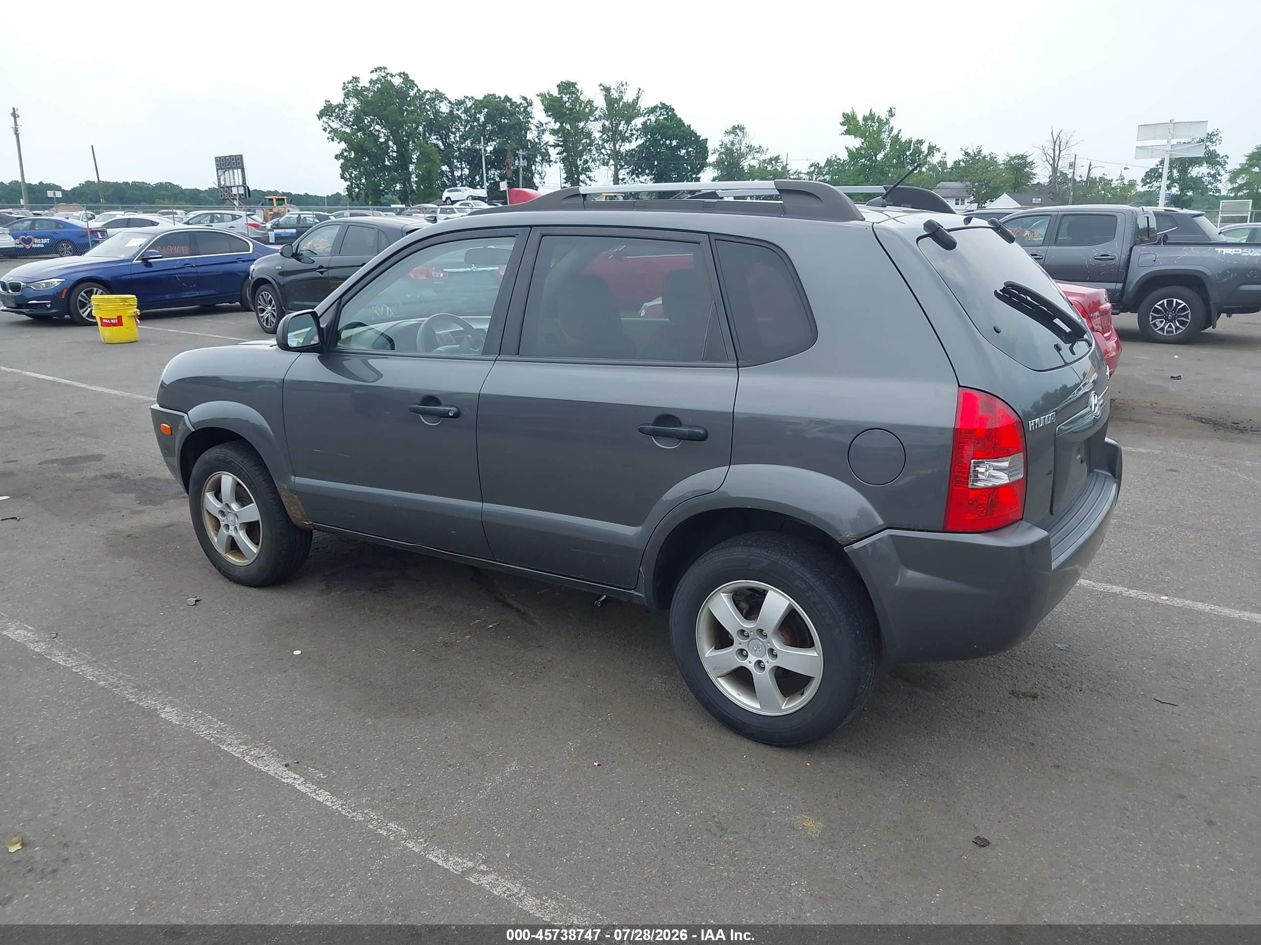 2007 Hyundai Tucson Gls Gray vin: KM8JM12B57U547986