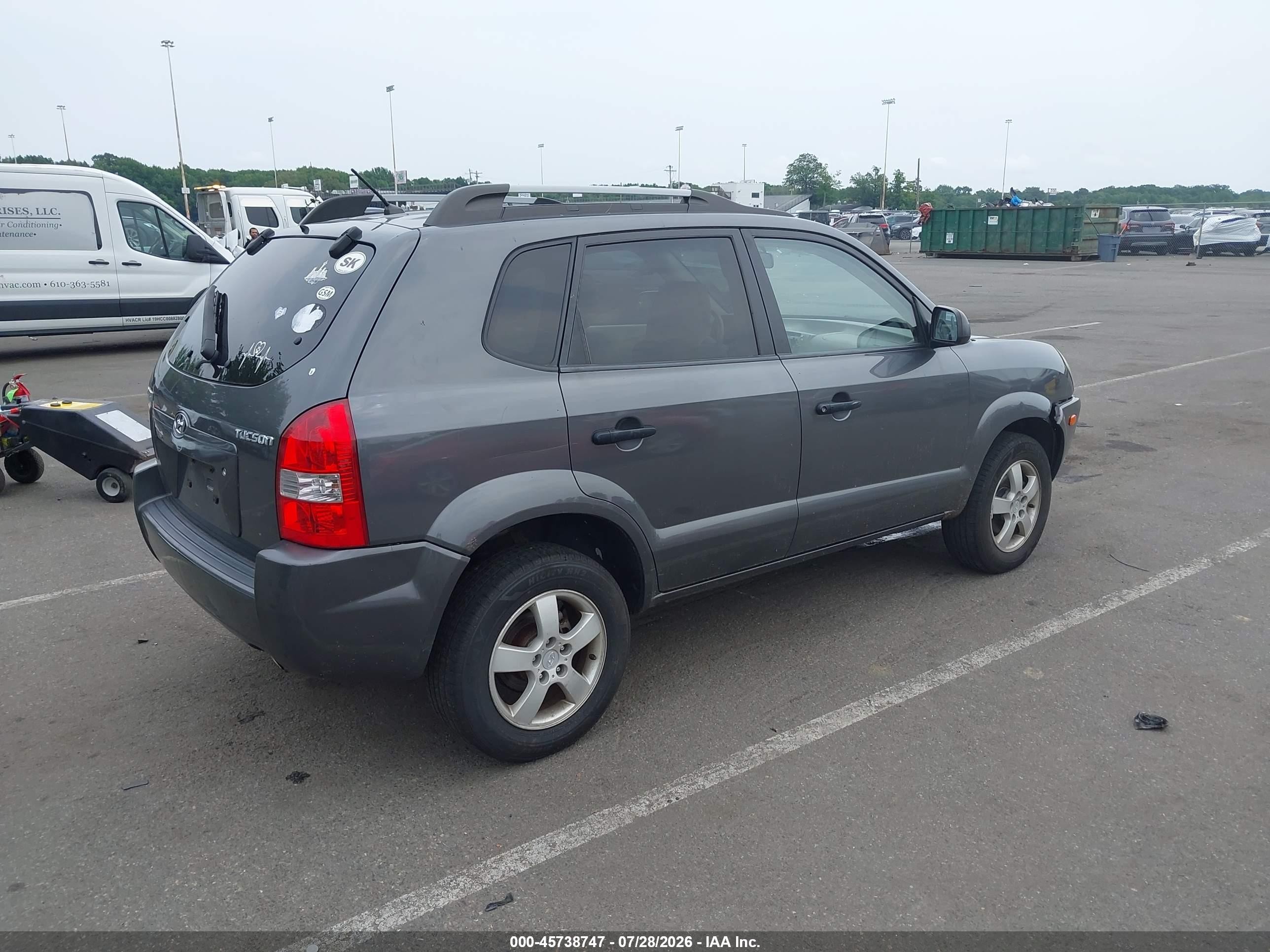 2007 Hyundai Tucson Gls Gray vin: KM8JM12B57U547986