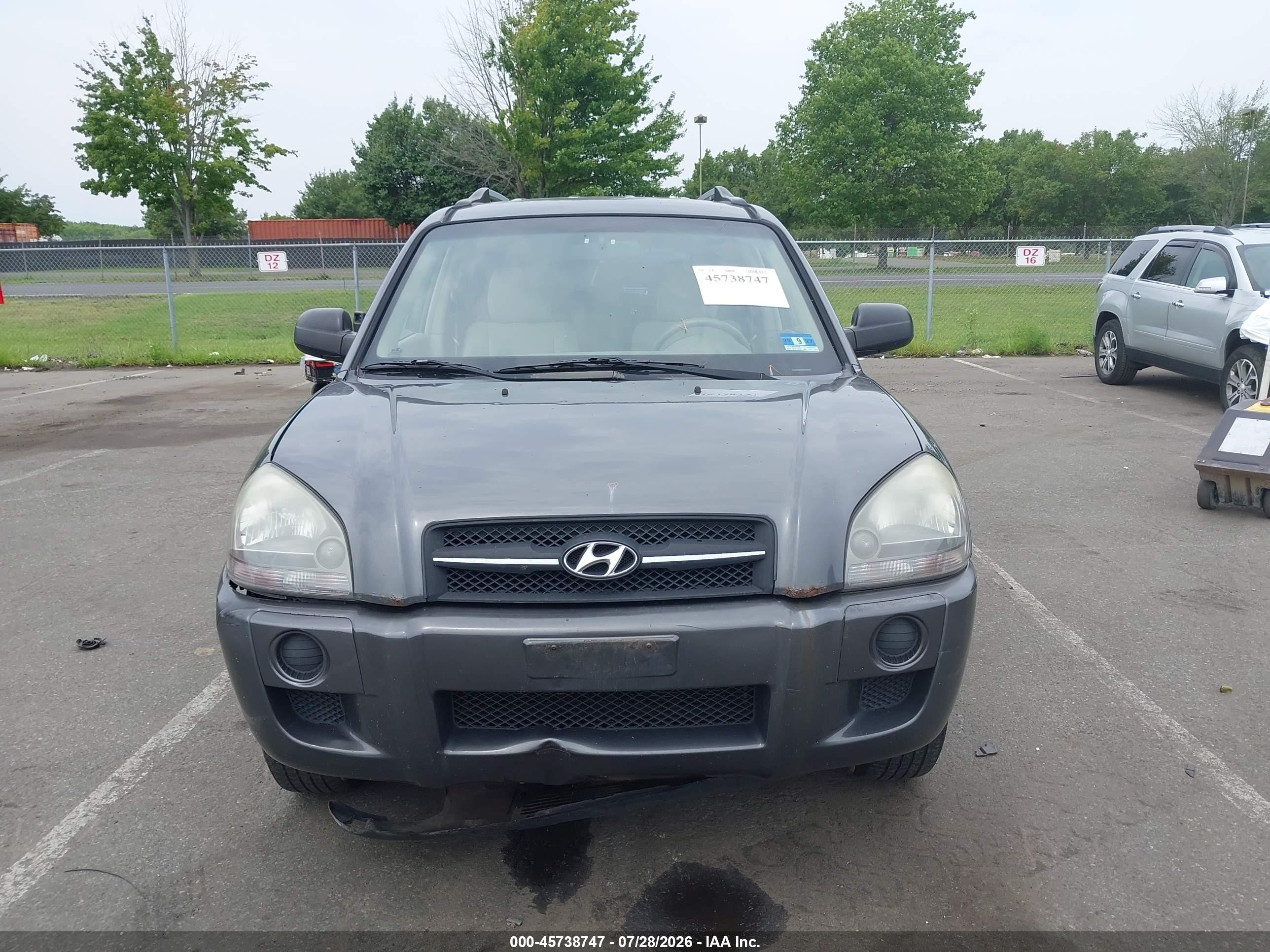 2007 Hyundai Tucson Gls Gray vin: KM8JM12B57U547986