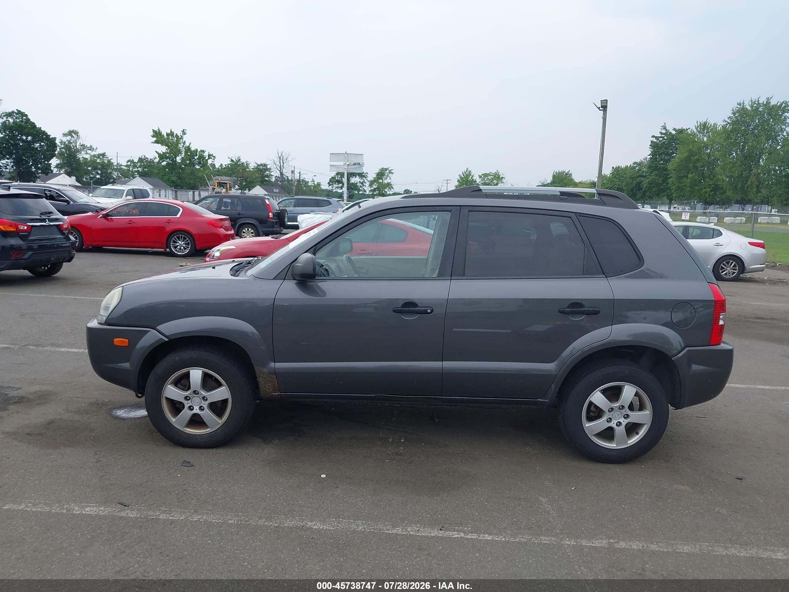2007 Hyundai Tucson Gls Gray vin: KM8JM12B57U547986