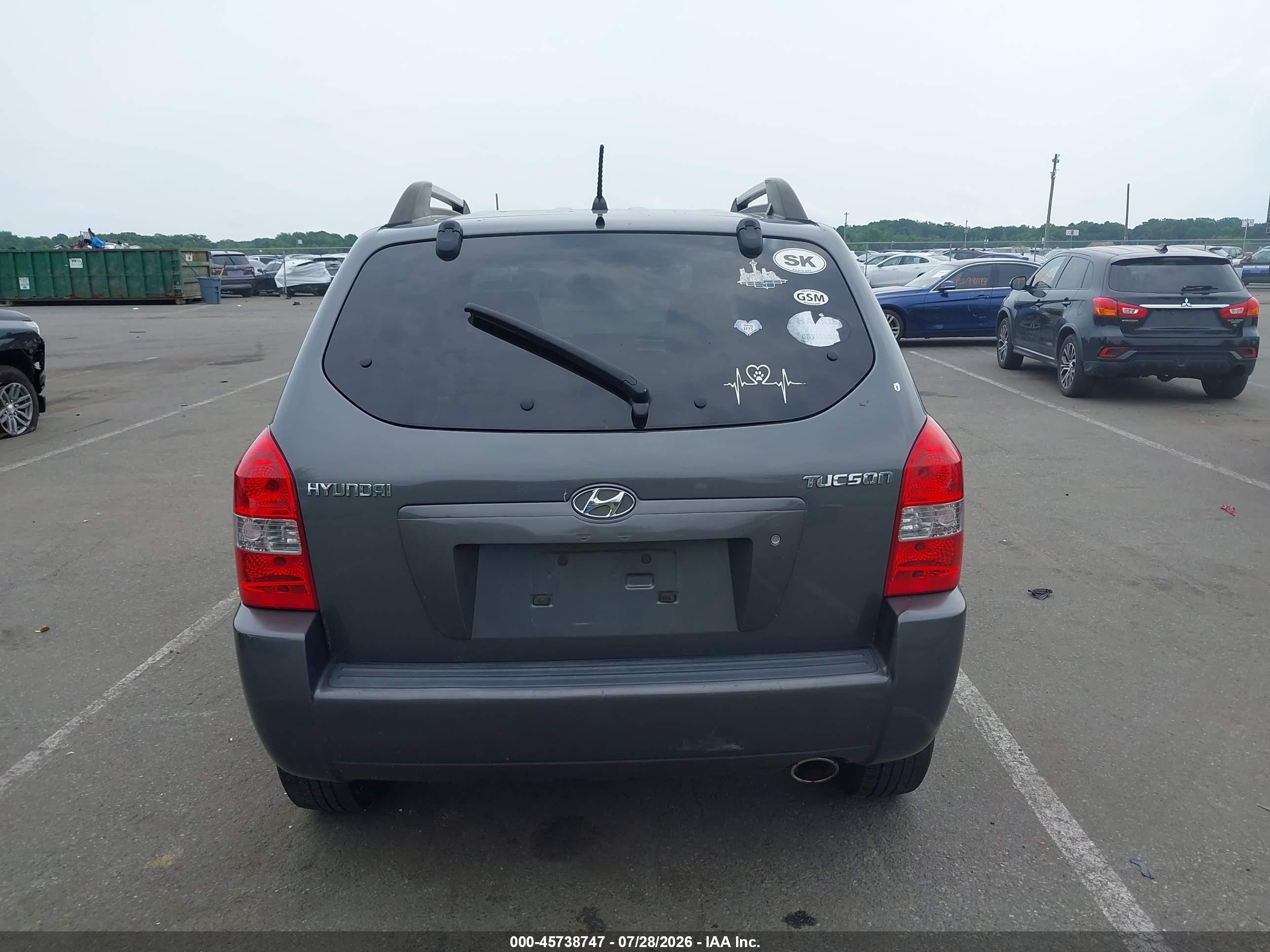 2007 Hyundai Tucson Gls Gray vin: KM8JM12B57U547986