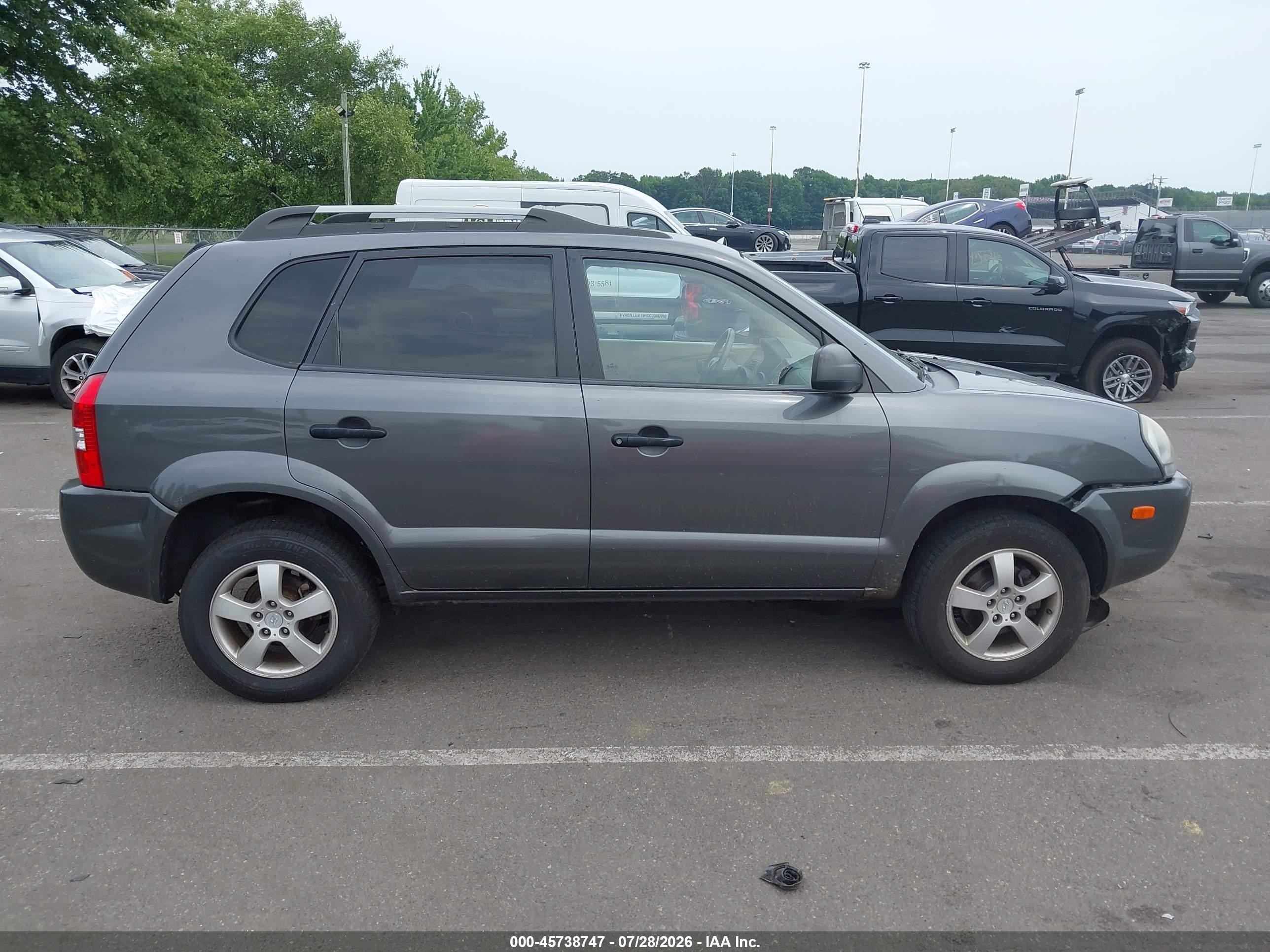 2007 Hyundai Tucson Gls Gray vin: KM8JM12B57U547986