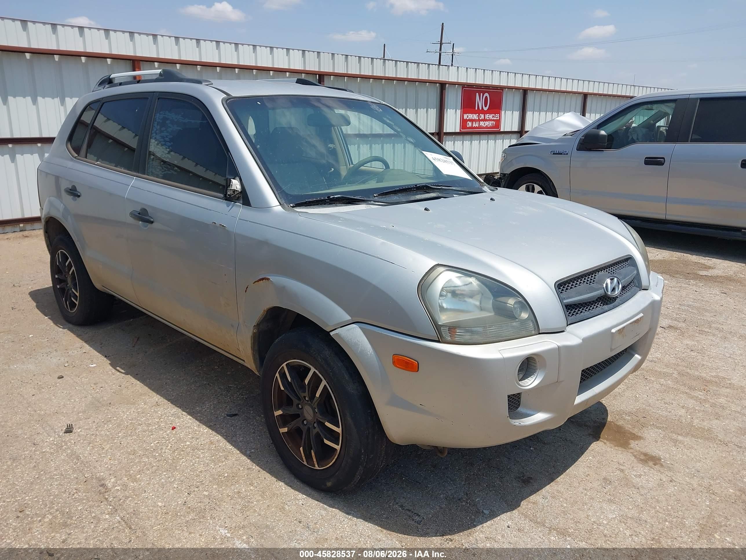 2007 Hyundai Tucson Gls Silver vin: KM8JM12B57U567638