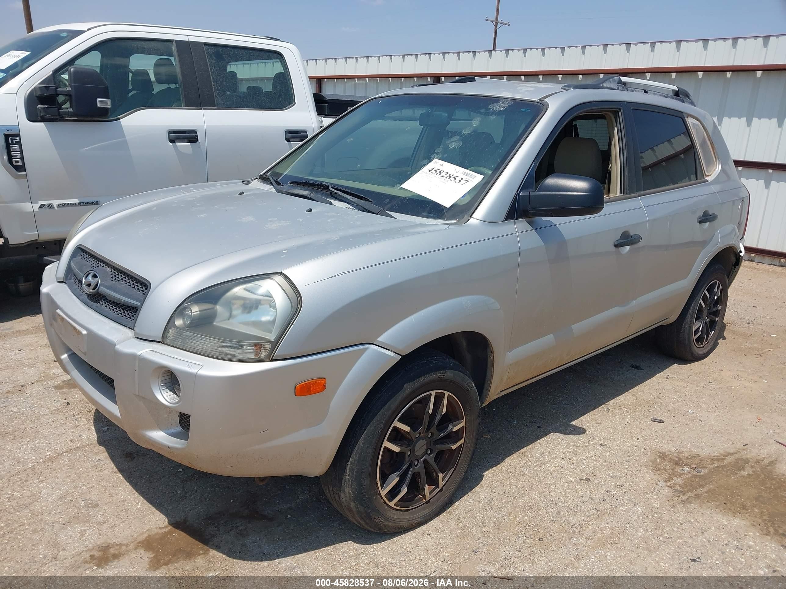 2007 Hyundai Tucson Gls Silver vin: KM8JM12B57U567638