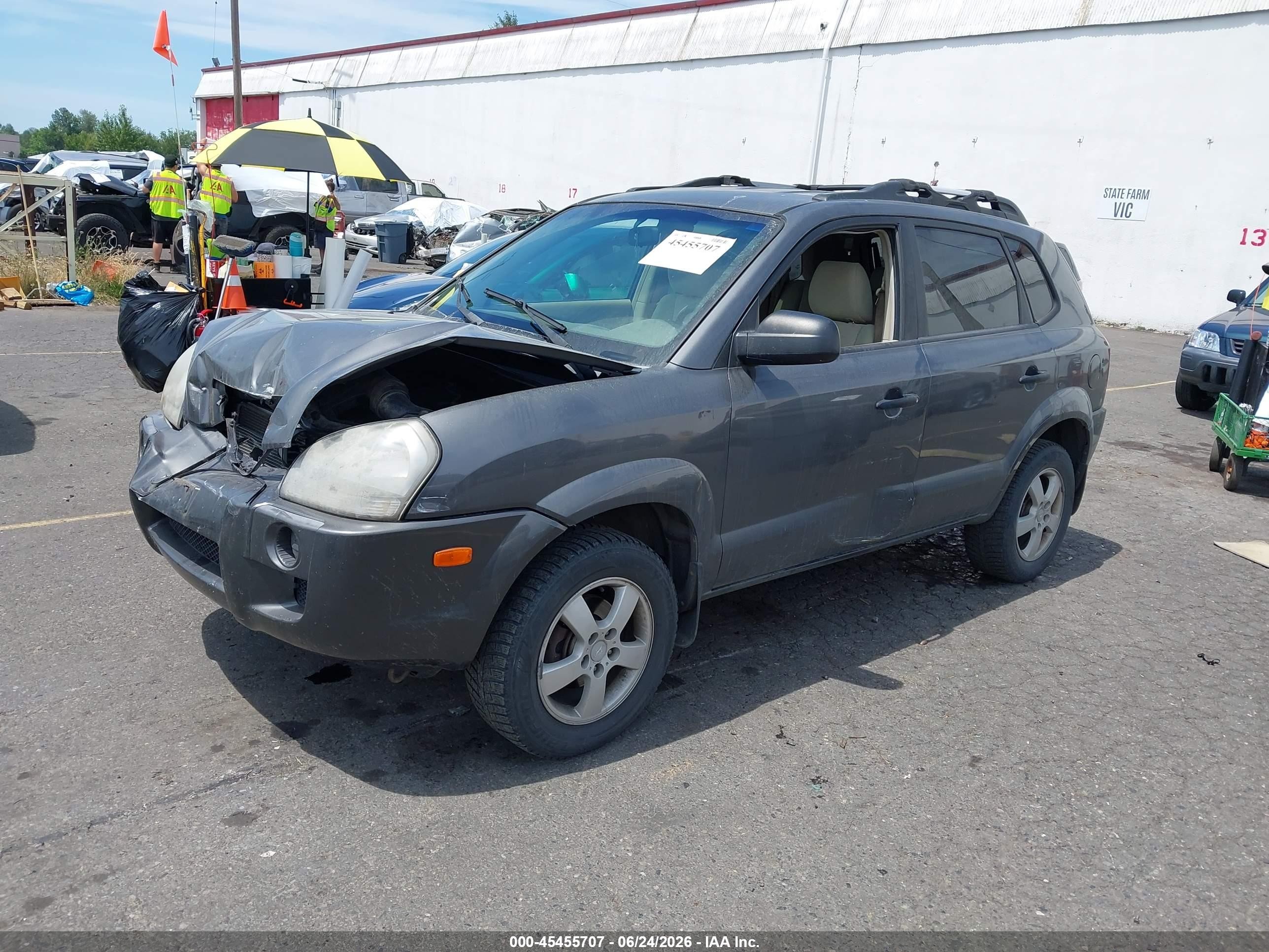 2007 Hyundai Tucson Gls Gray vin: KM8JM12B57U574556