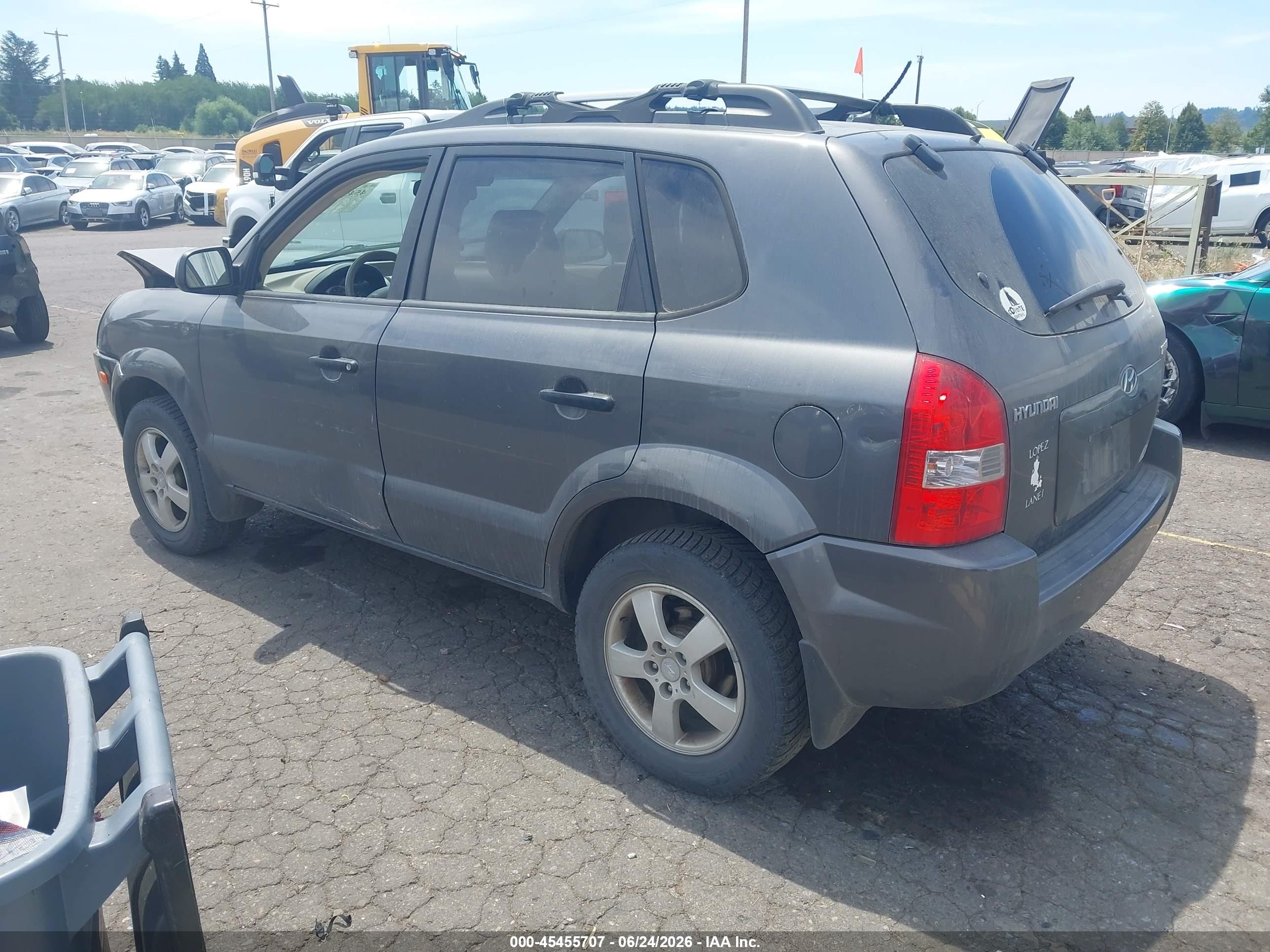 2007 Hyundai Tucson Gls Gray vin: KM8JM12B57U574556