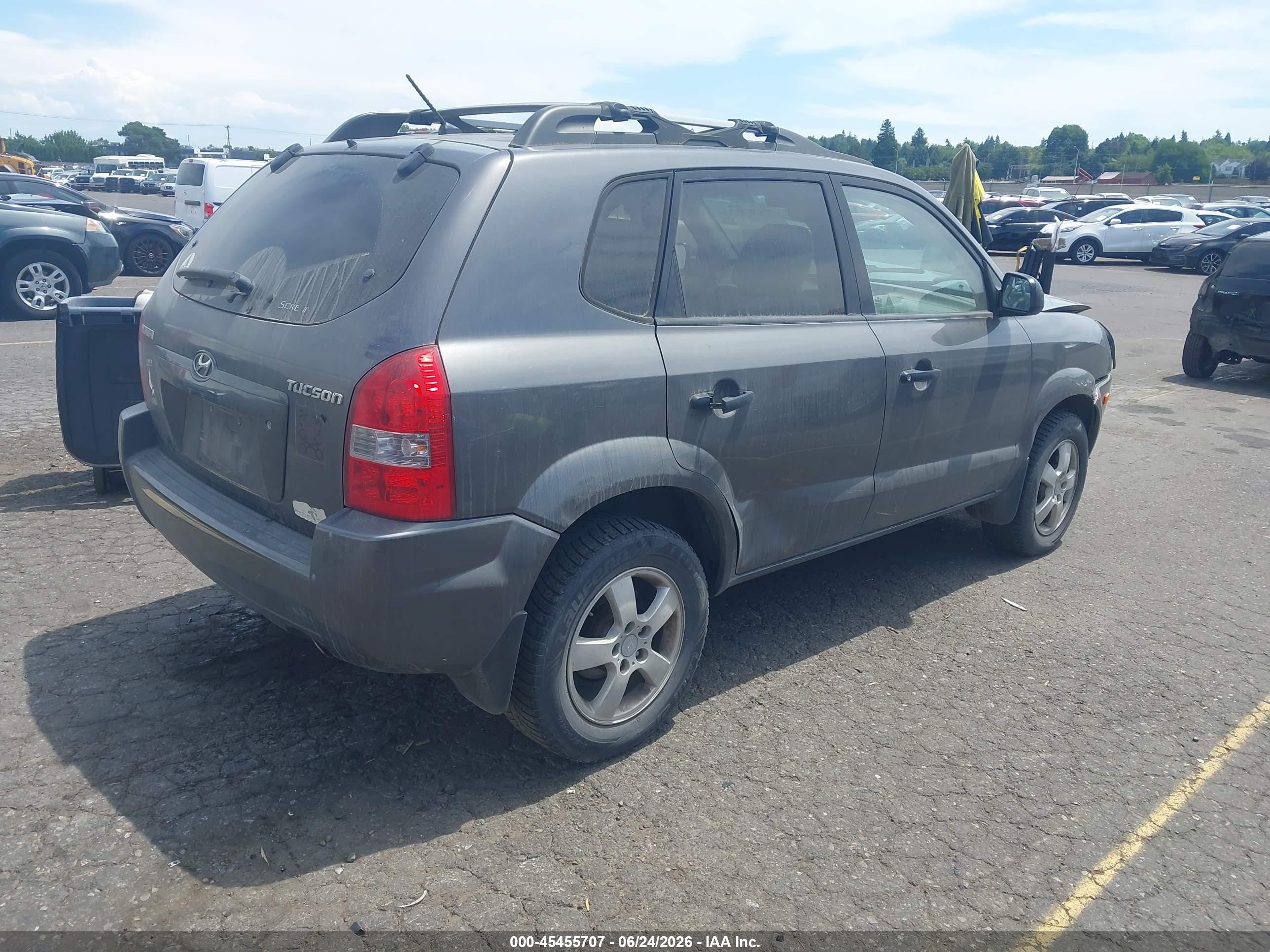 2007 Hyundai Tucson Gls Gray vin: KM8JM12B57U574556