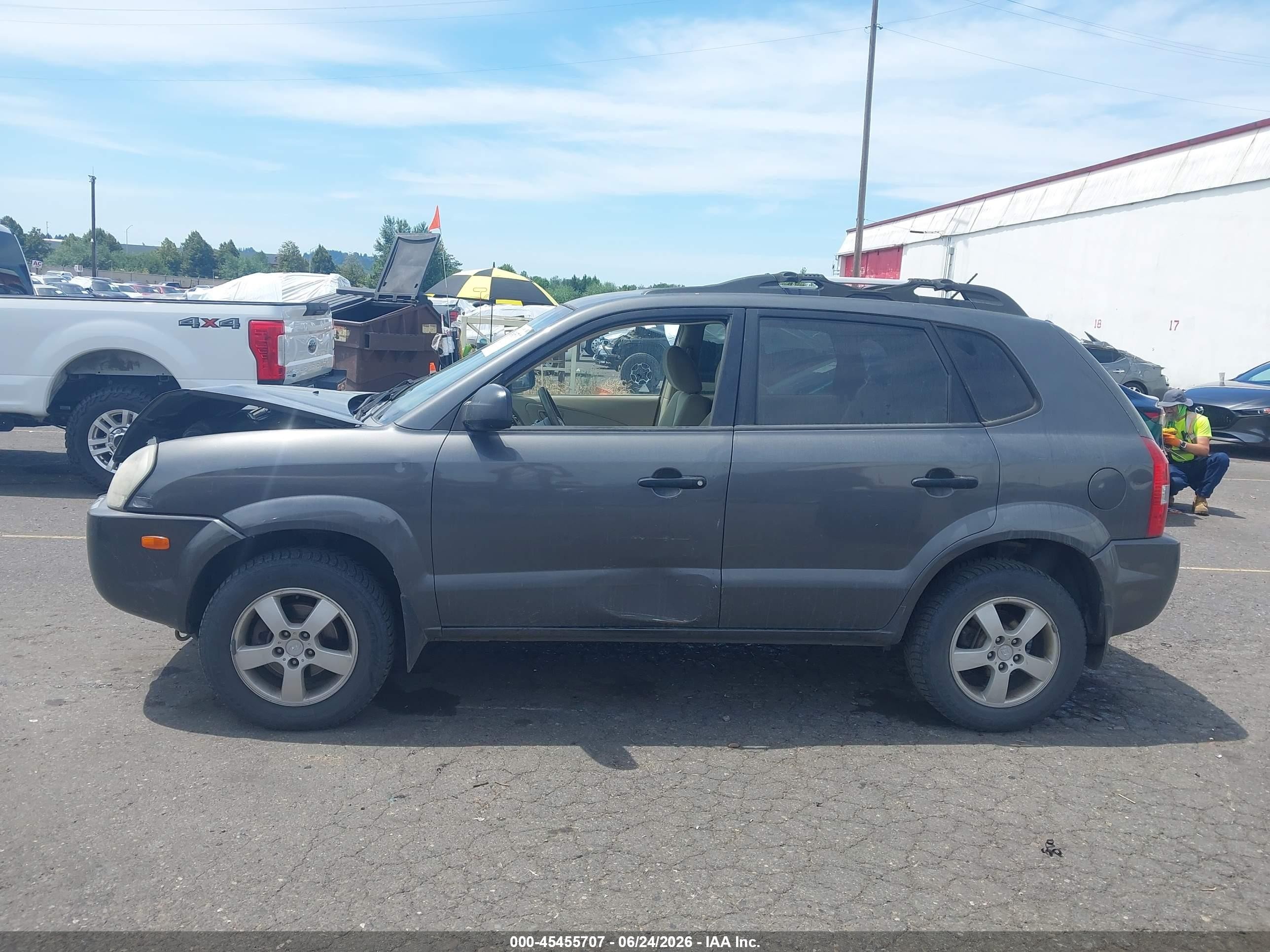 2007 Hyundai Tucson Gls Gray vin: KM8JM12B57U574556