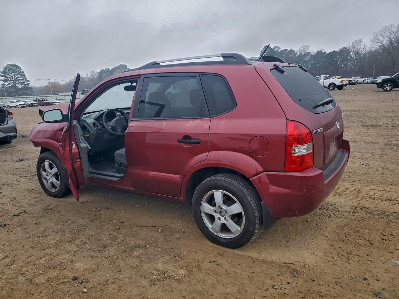 2008 Hyundai Tucson Burgundy vin: KM8JM12B58U816120