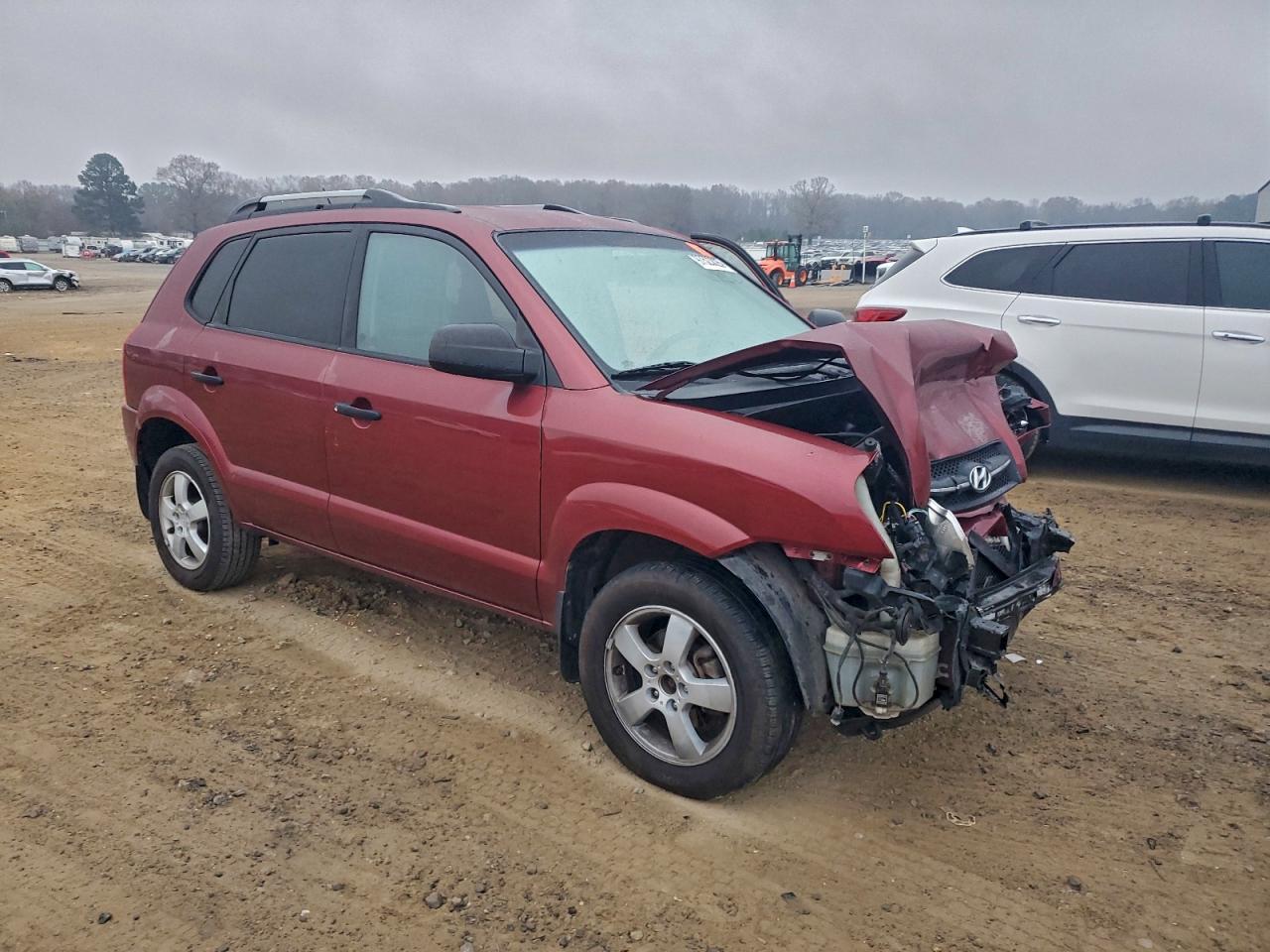 2008 Hyundai Tucson Burgundy vin: KM8JM12B58U816120