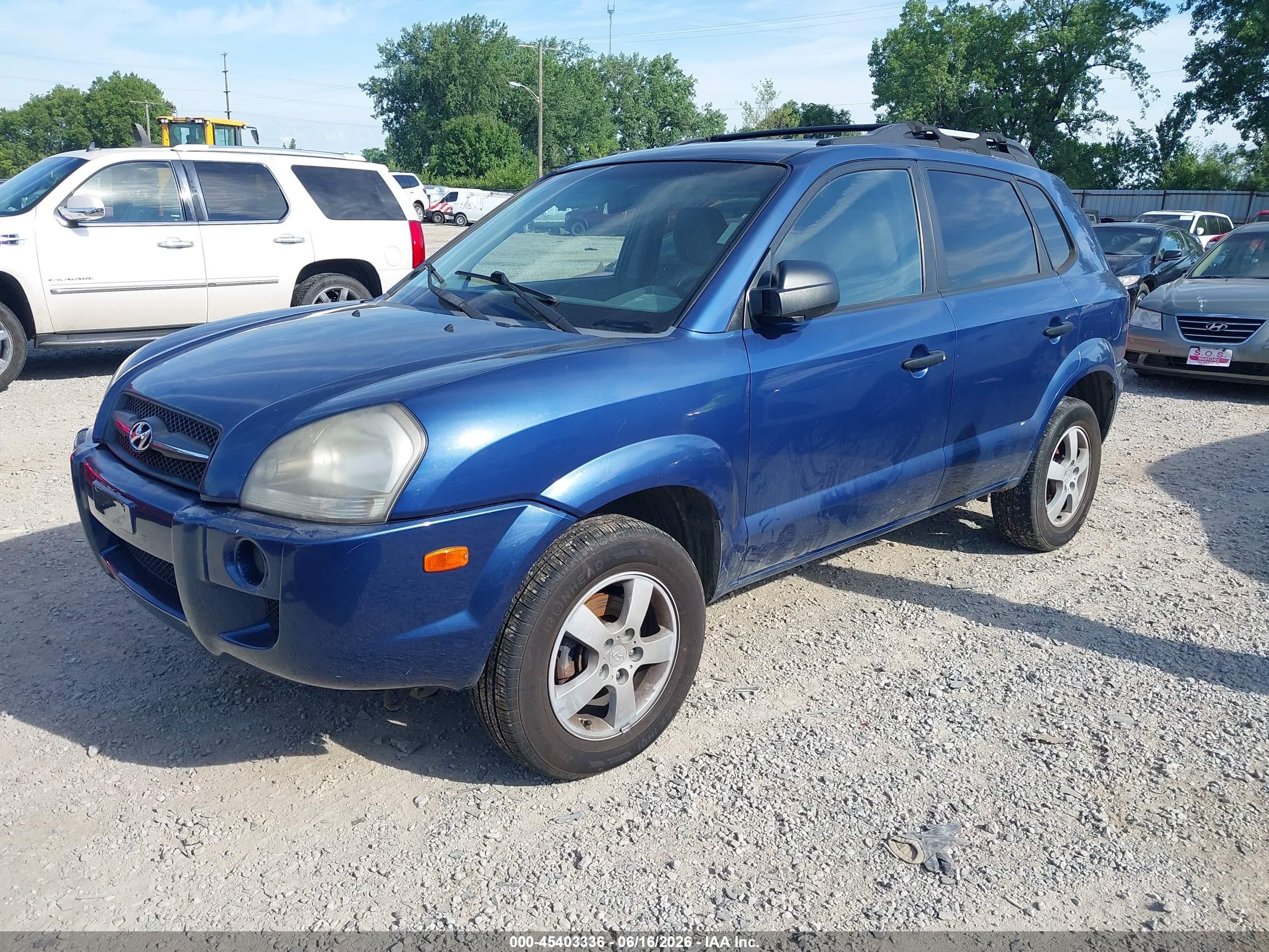2008 Hyundai Tucson Gls Синий vin: KM8JM12B58U893442