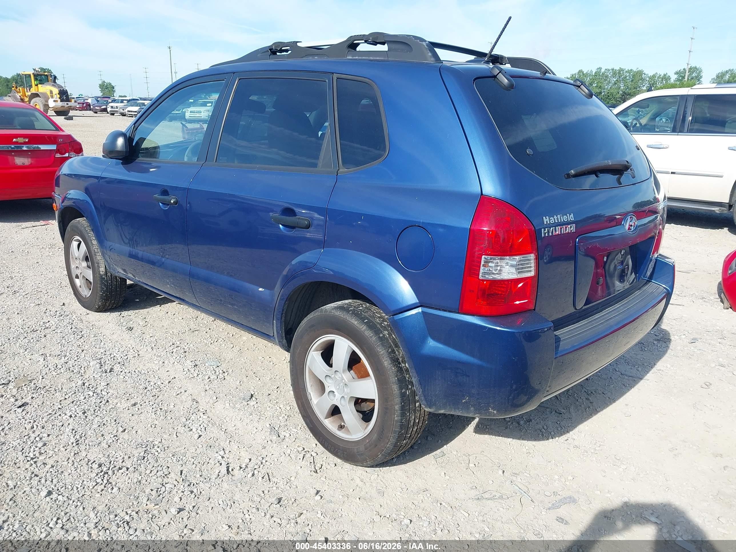 2008 Hyundai Tucson Gls Синий vin: KM8JM12B58U893442