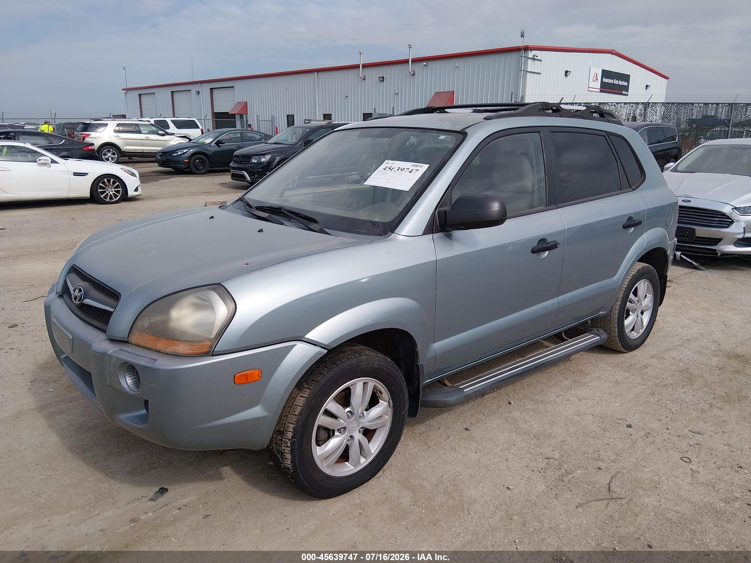2009 Hyundai Tucson Gls Blue vin: KM8JM12B59U040993