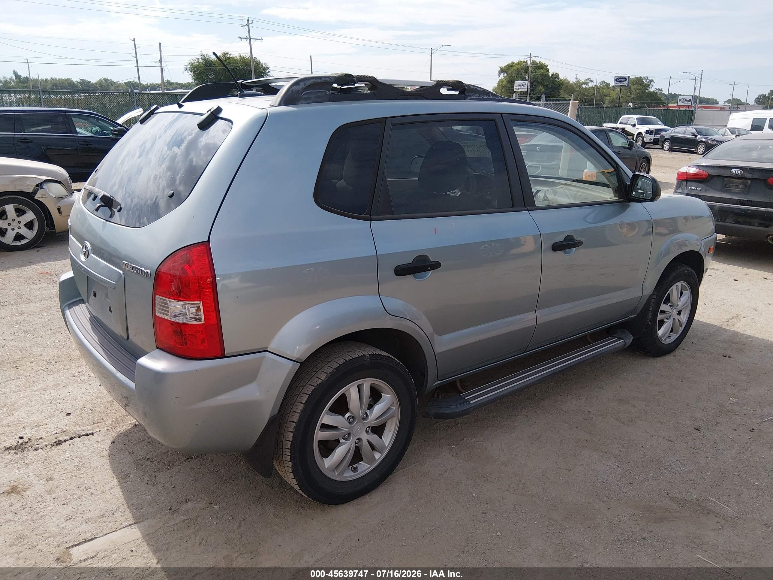 2009 Hyundai Tucson Gls Blue vin: KM8JM12B59U040993