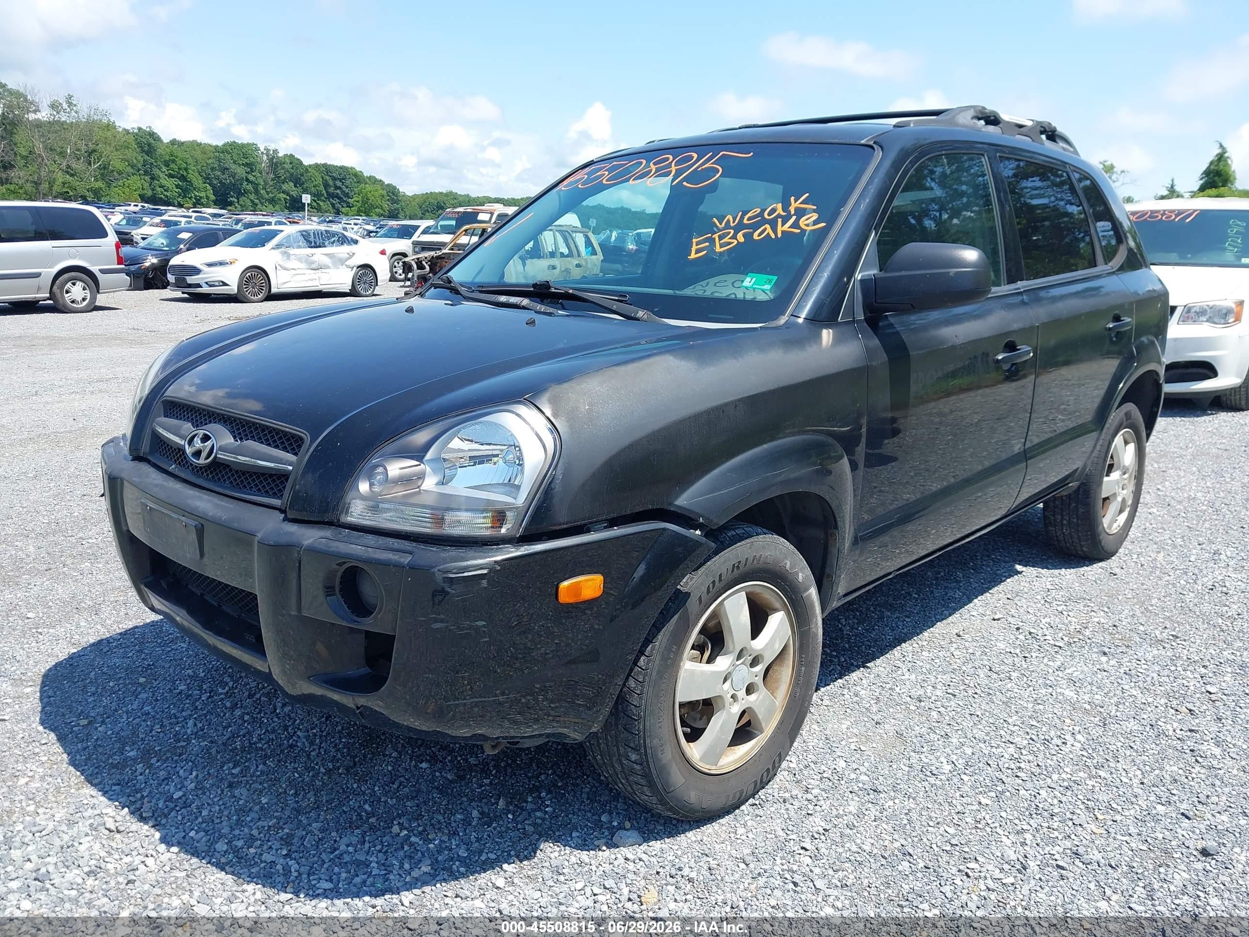 2005 Hyundai Tucson Gl Black vin: KM8JM12B65U164135