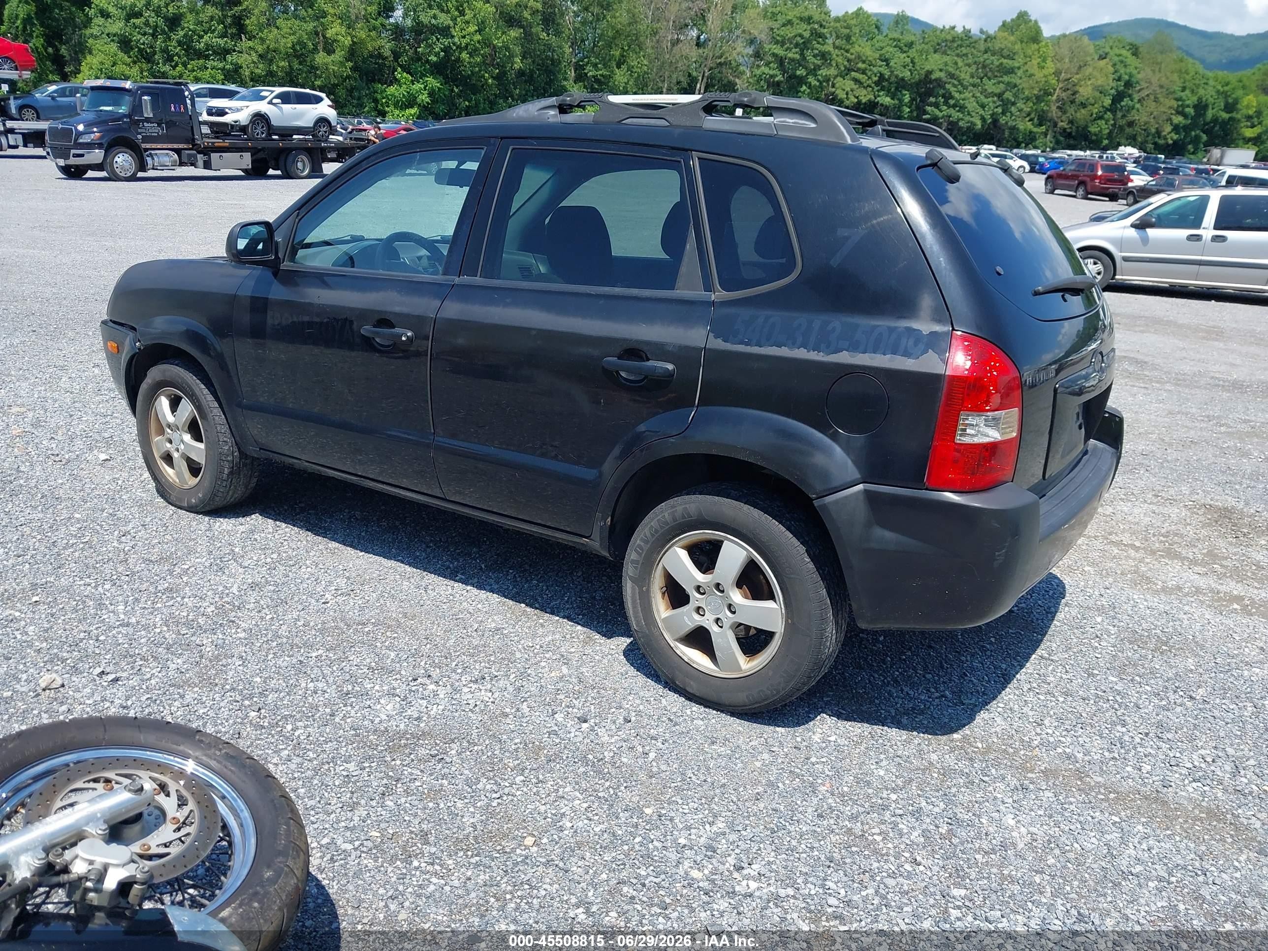 2005 Hyundai Tucson Gl Black vin: KM8JM12B65U164135