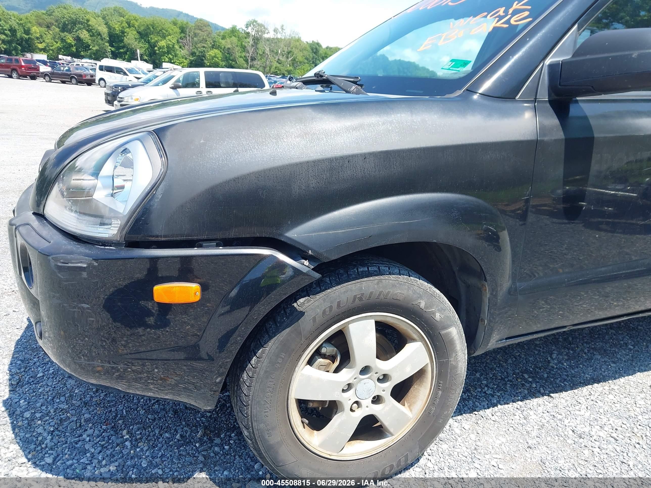 2005 Hyundai Tucson Gl Black vin: KM8JM12B65U164135