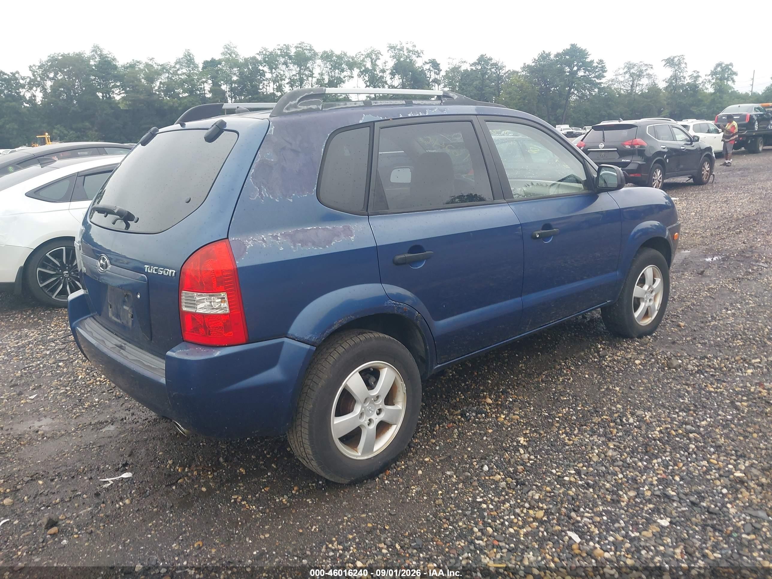 2007 Hyundai Tucson Gls Синий vin: KM8JM12B67U555076