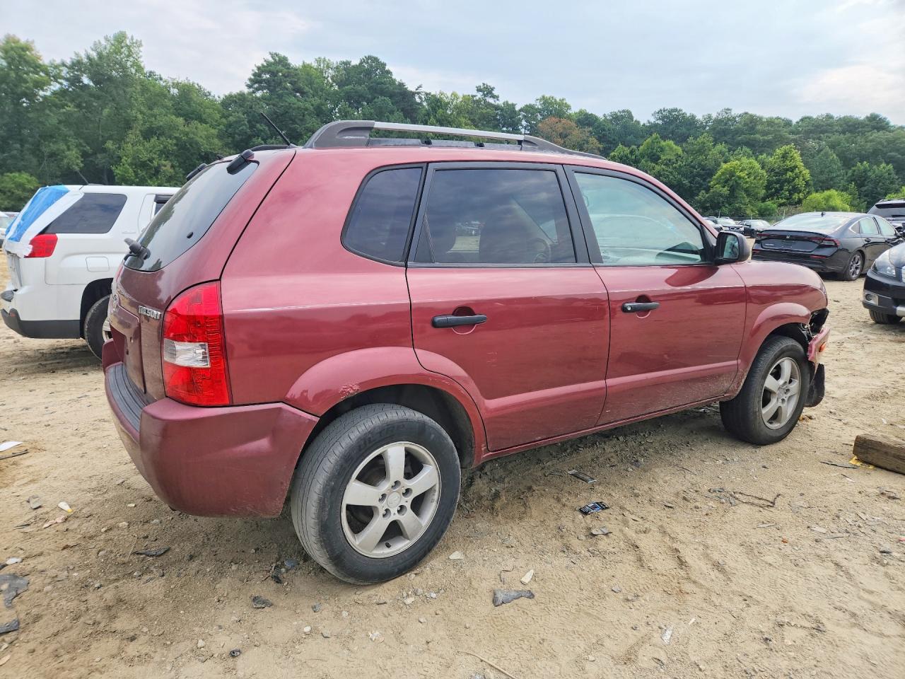 2007 Hyundai Tucson Gls Burgundy vin: KM8JM12B67U575702