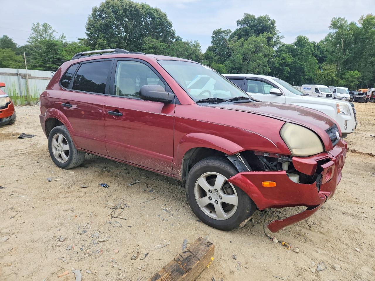 2007 Hyundai Tucson Gls Burgundy vin: KM8JM12B67U575702