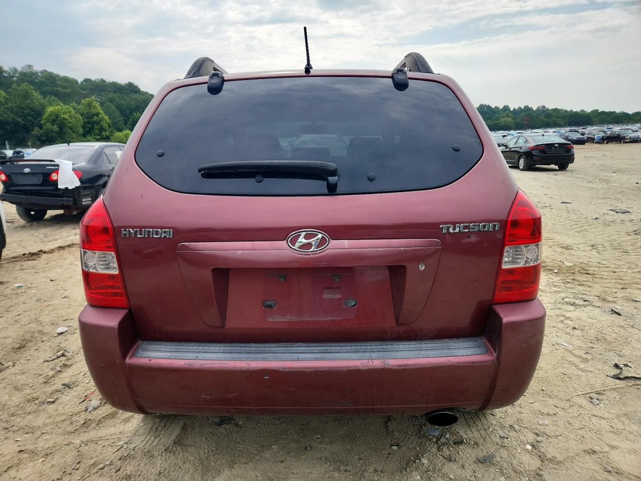 2007 Hyundai Tucson Gls Burgundy vin: KM8JM12B67U575702
