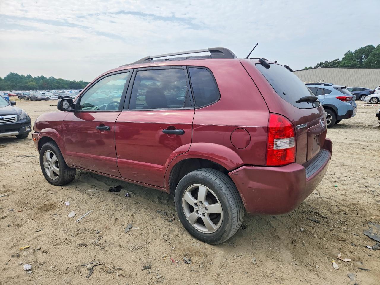 2007 Hyundai Tucson Gls Burgundy vin: KM8JM12B67U575702
