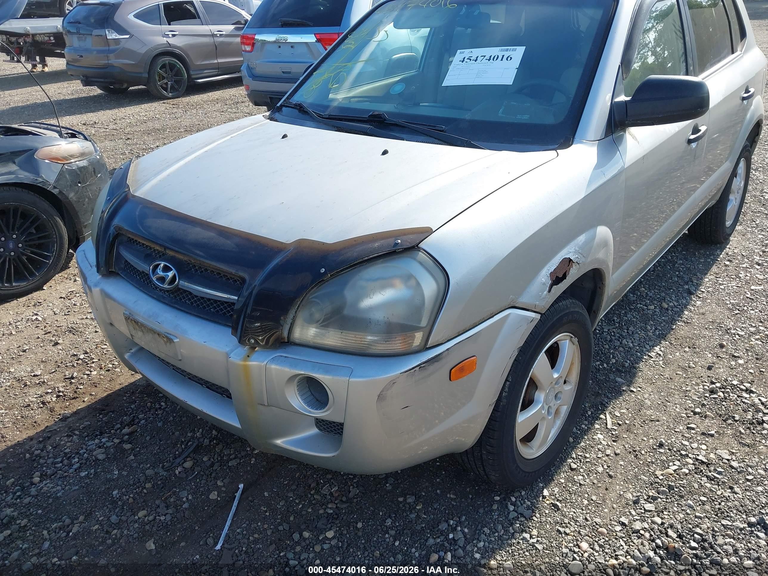 2007 Hyundai Tucson Gls Silver vin: KM8JM12B67U588787