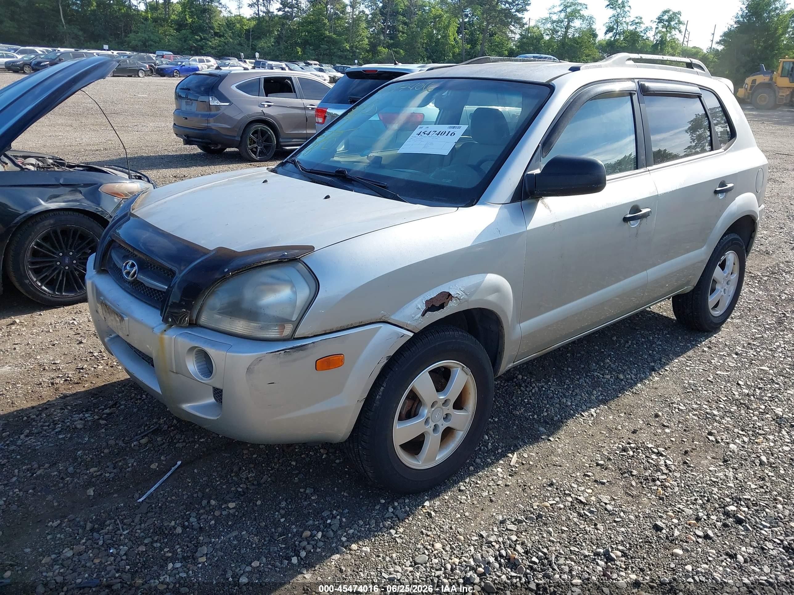 2007 Hyundai Tucson Gls Silver vin: KM8JM12B67U588787