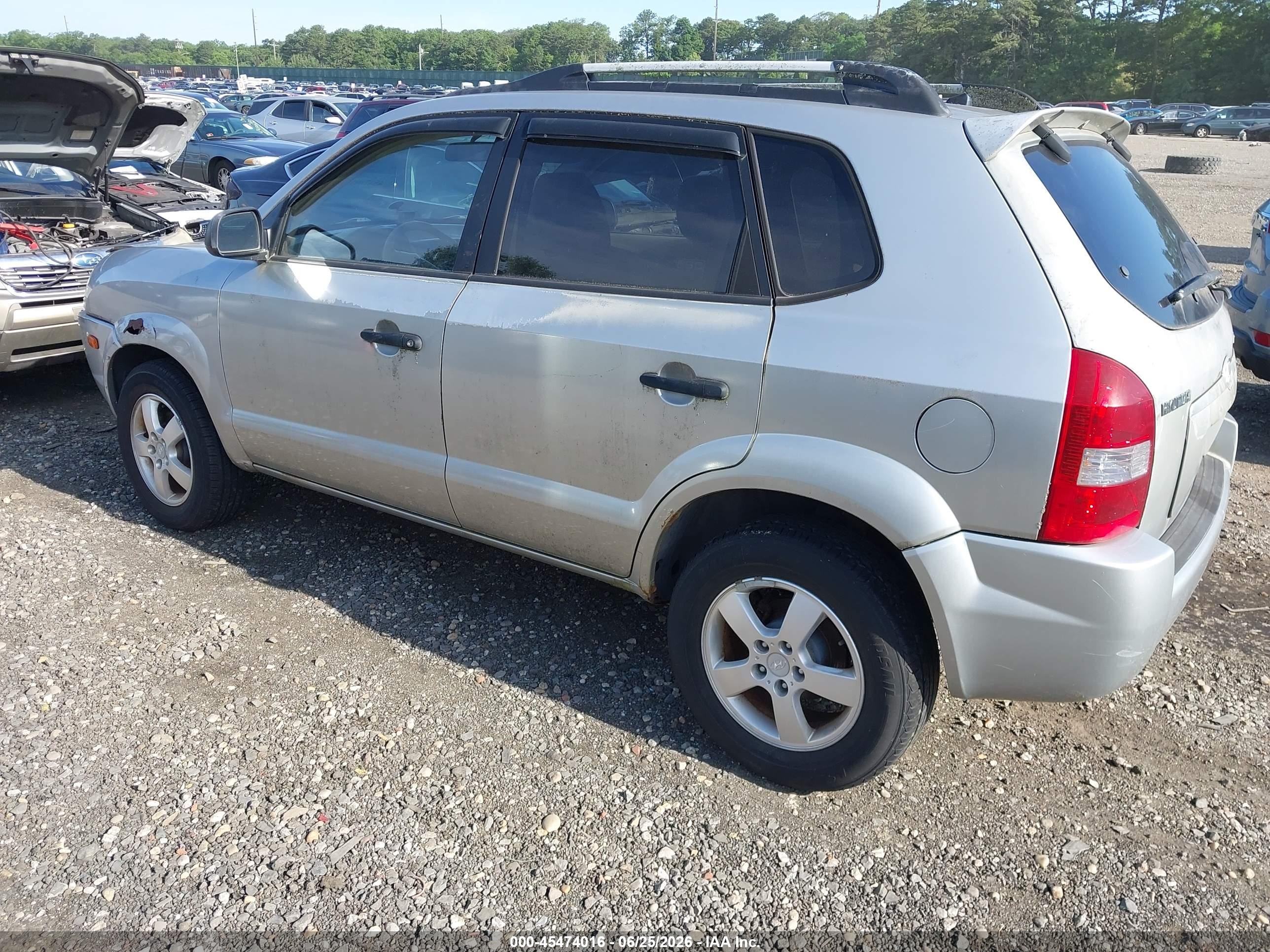2007 Hyundai Tucson Gls Silver vin: KM8JM12B67U588787