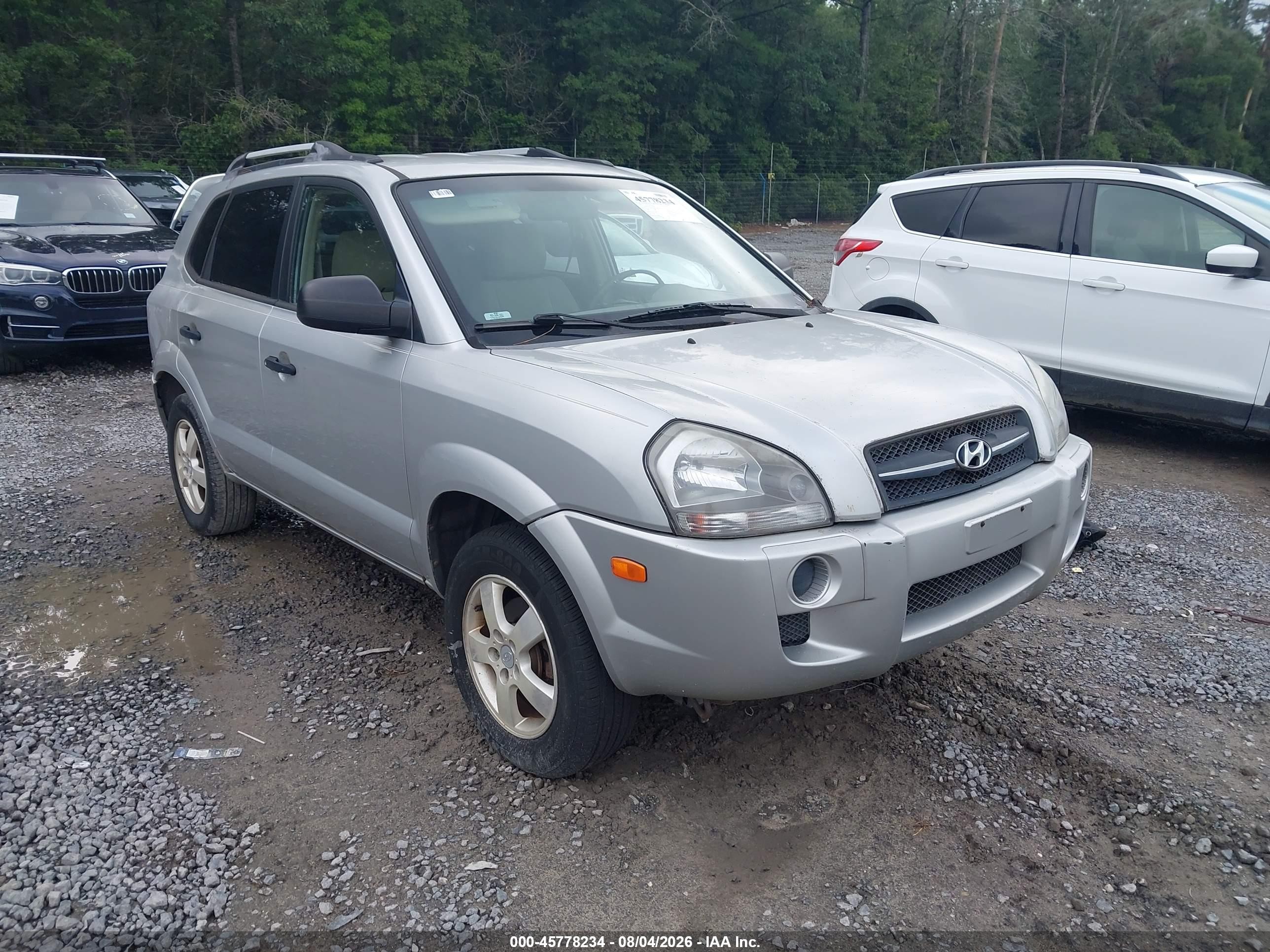 2007 Hyundai Tucson Gls Silver vin: KM8JM12B67U649653