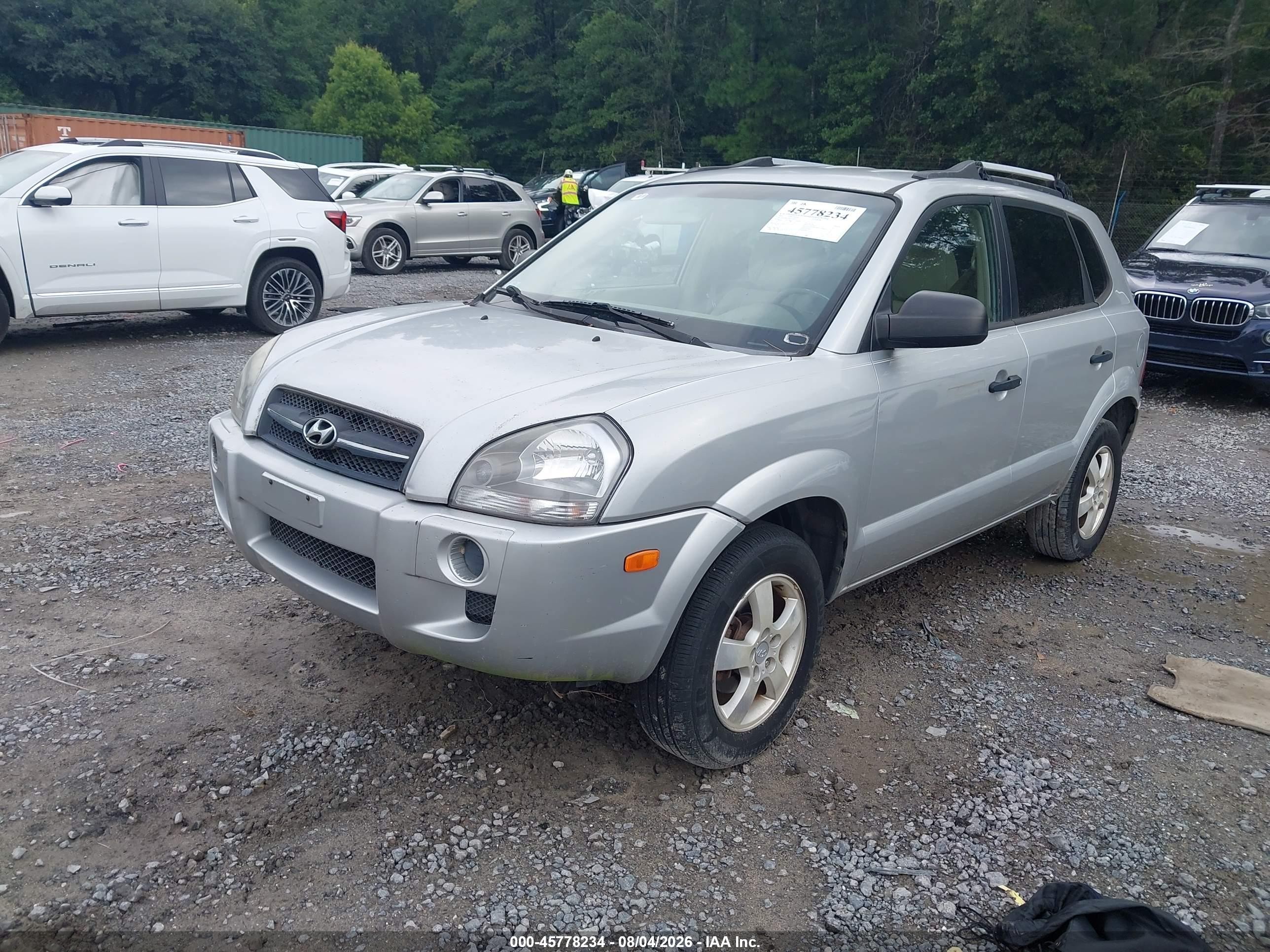 2007 Hyundai Tucson Gls Silver vin: KM8JM12B67U649653