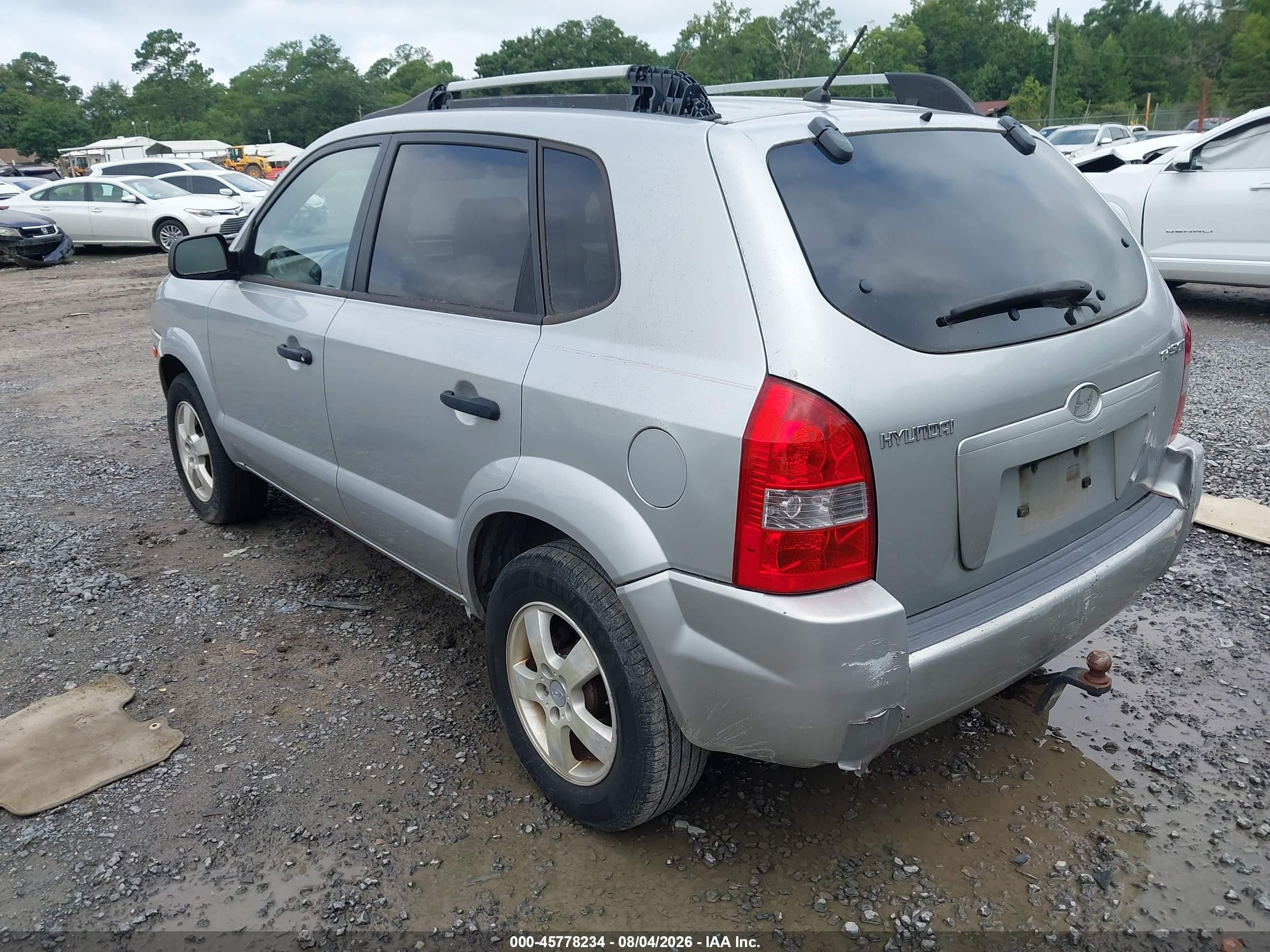 2007 Hyundai Tucson Gls Silver vin: KM8JM12B67U649653