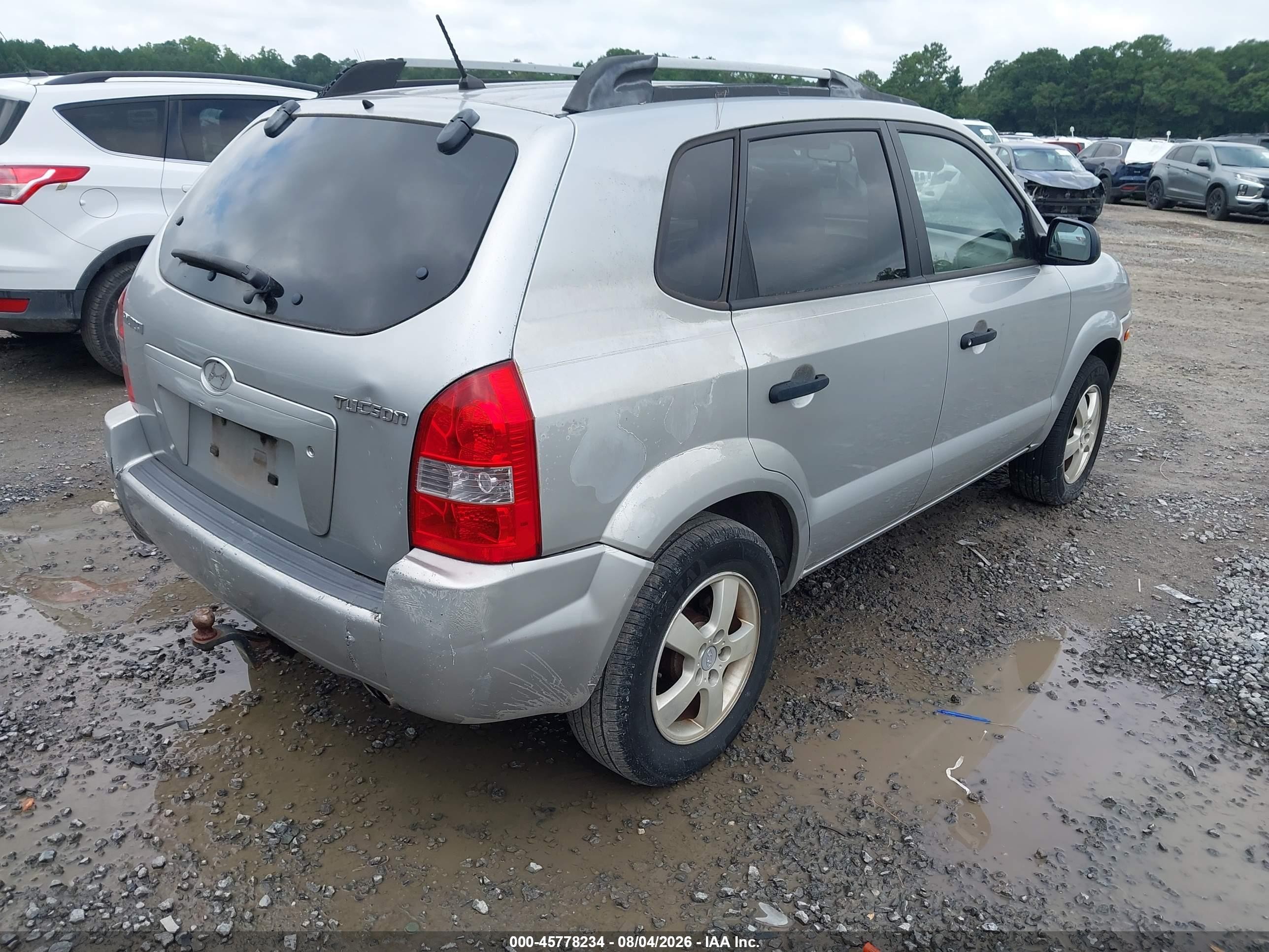 2007 Hyundai Tucson Gls Silver vin: KM8JM12B67U649653