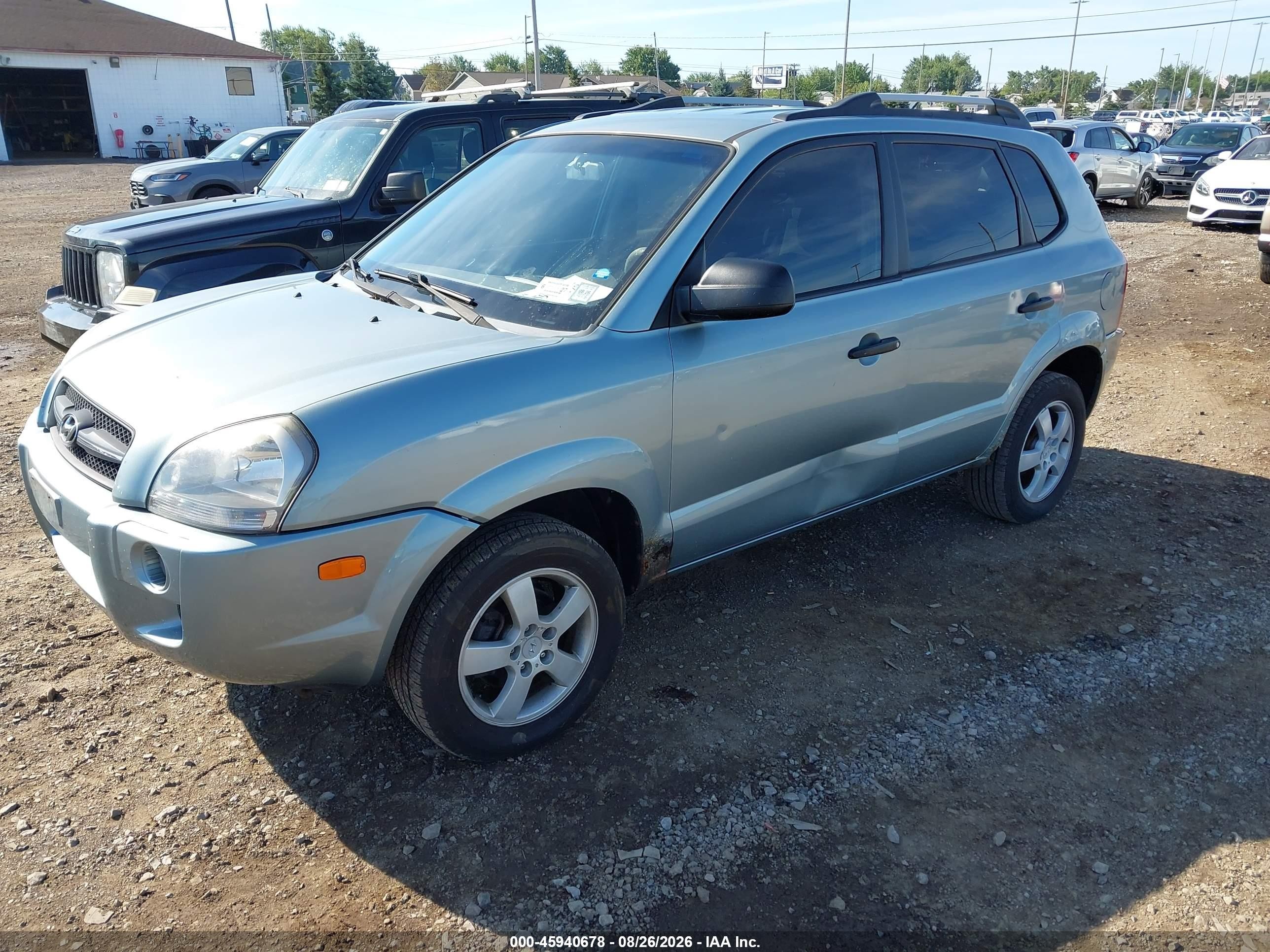 2008 Hyundai Tucson Gls Light Blue vin: KM8JM12B68U756784