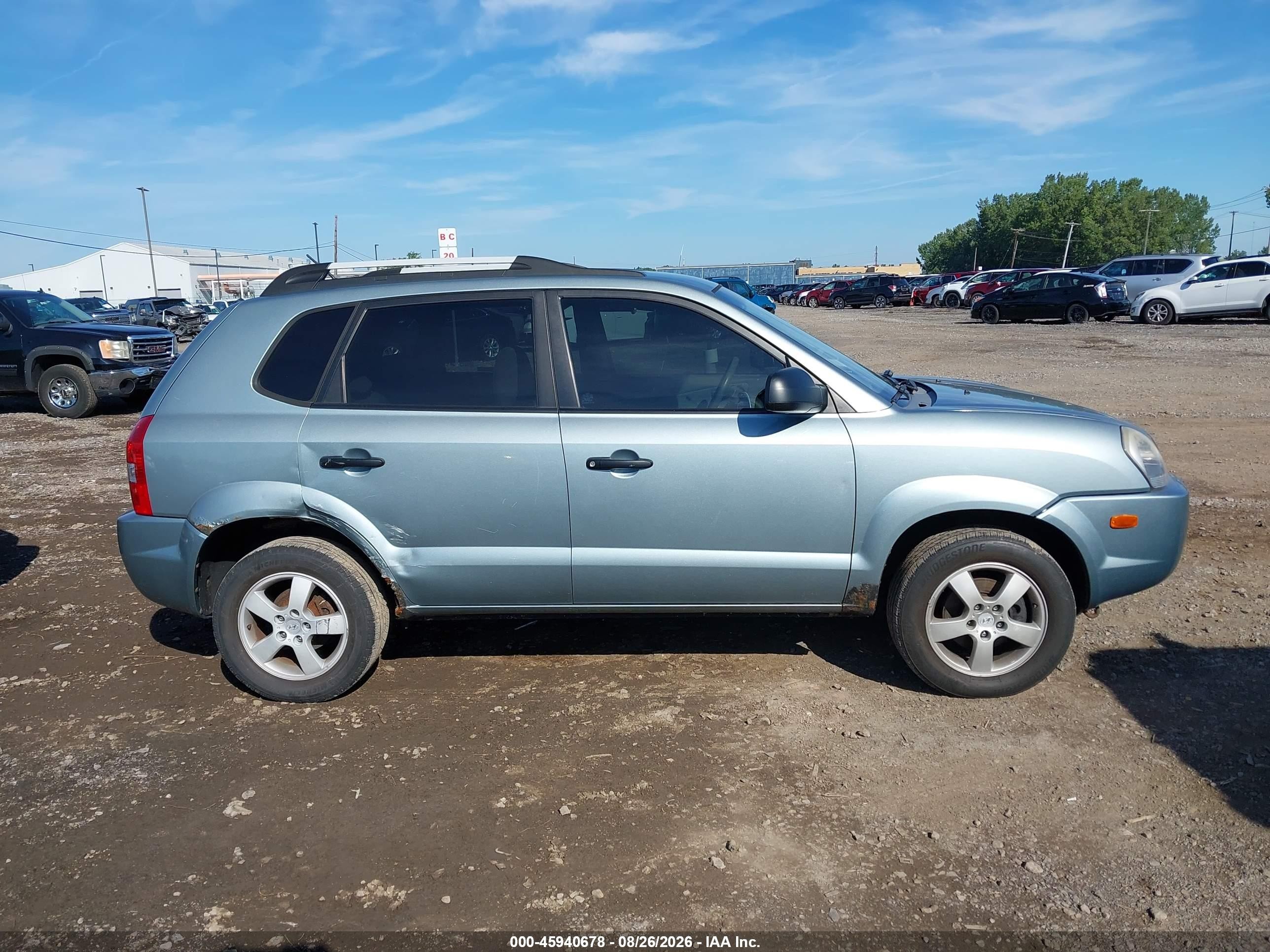 2008 Hyundai Tucson Gls Light Blue vin: KM8JM12B68U756784