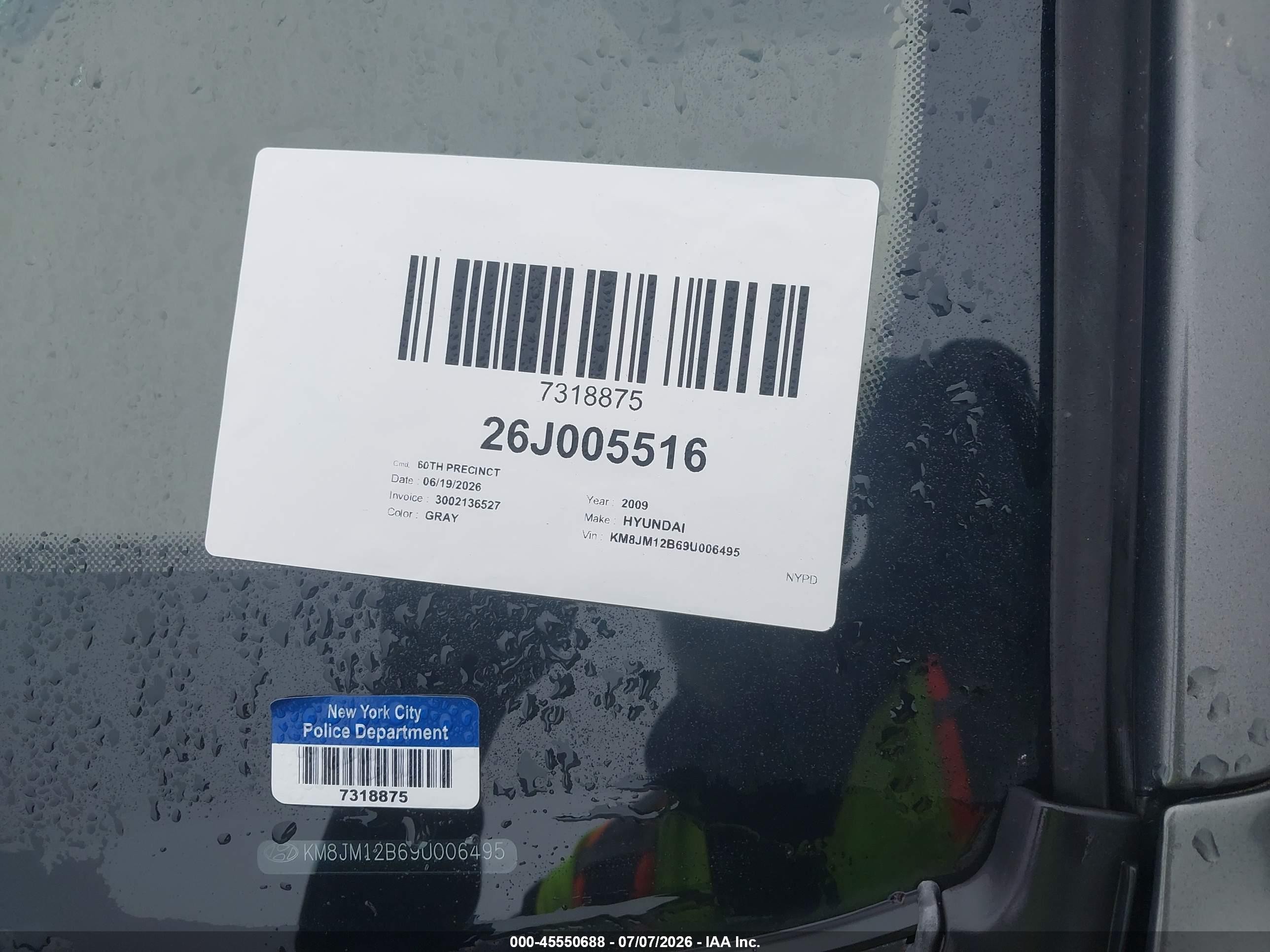 2009 Hyundai Tucson Gls Gray vin: KM8JM12B69U006495