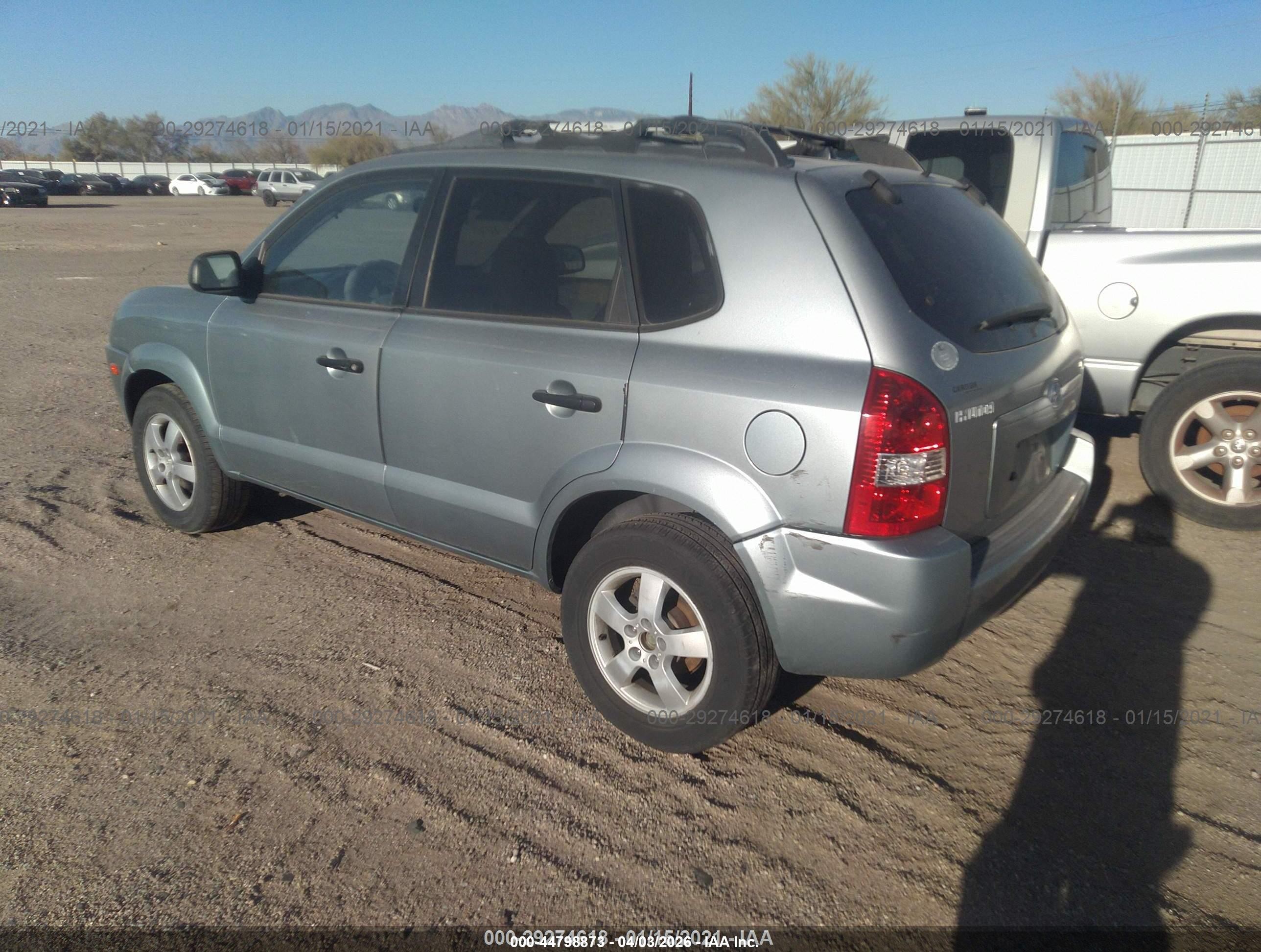 2006 Hyundai Tucson Gl Gray vin: KM8JM12B76U298816