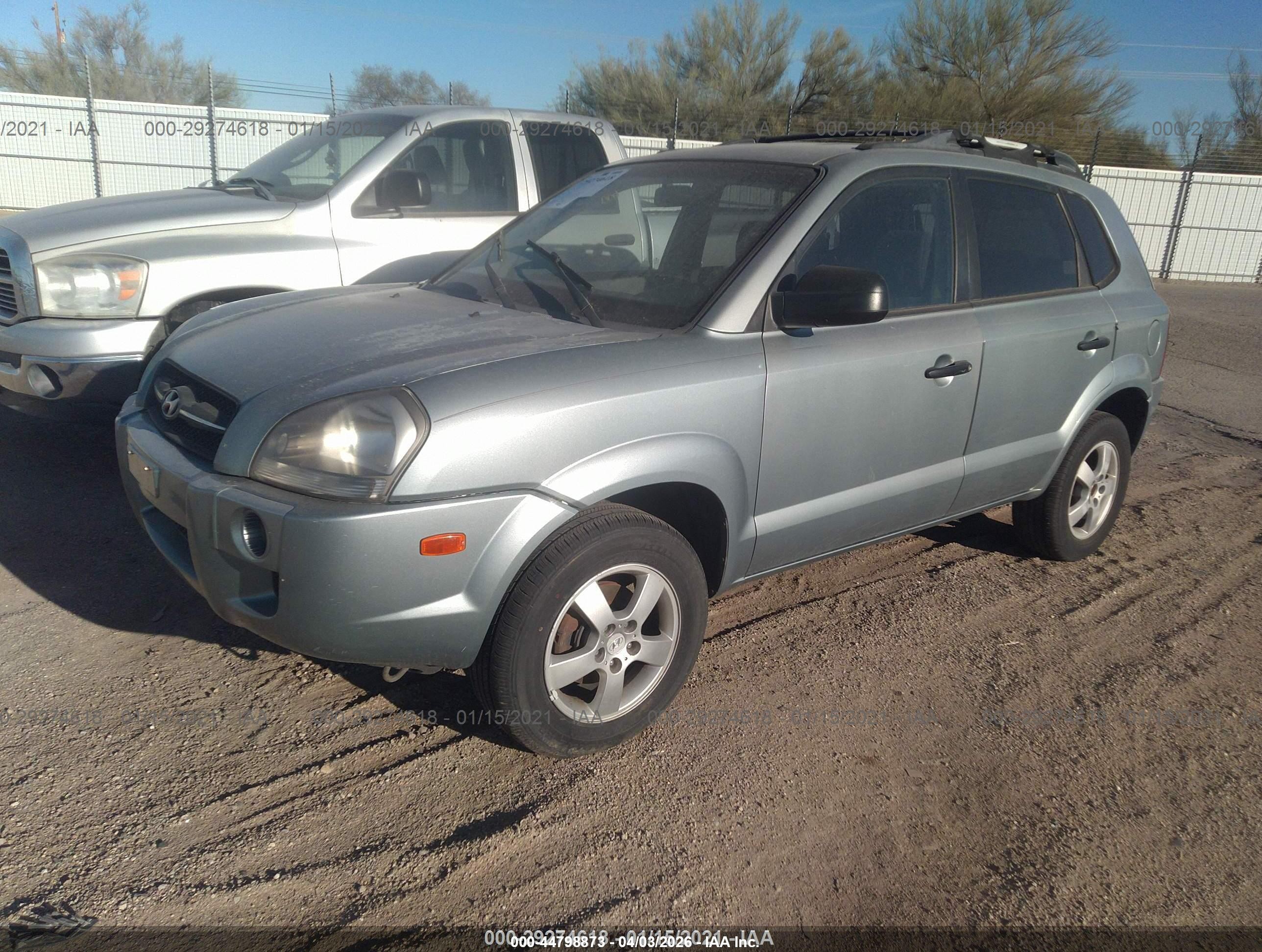 2006 Hyundai Tucson Gl Gray vin: KM8JM12B76U298816