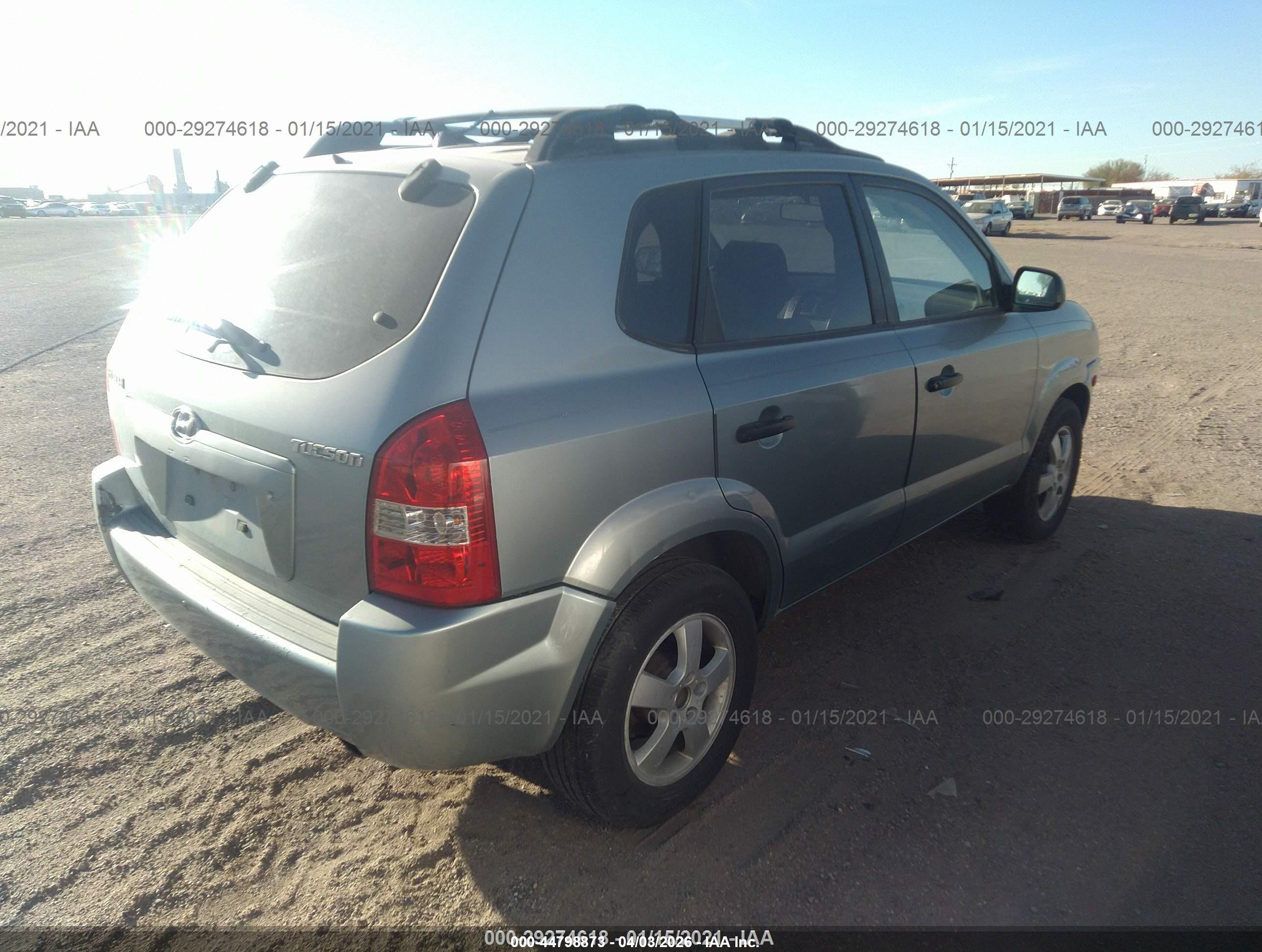 2006 Hyundai Tucson Gl Gray vin: KM8JM12B76U298816