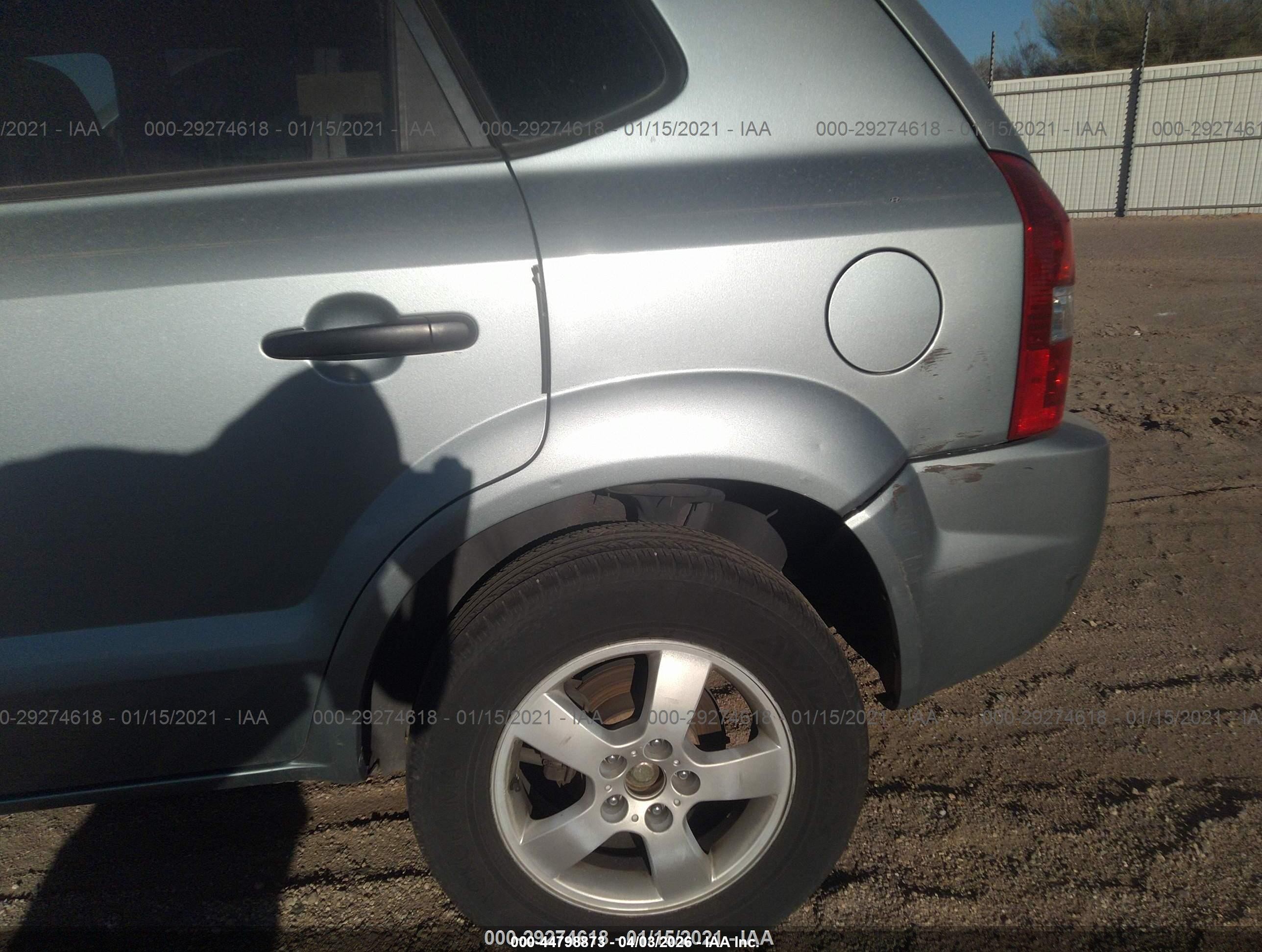 2006 Hyundai Tucson Gl Gray vin: KM8JM12B76U298816