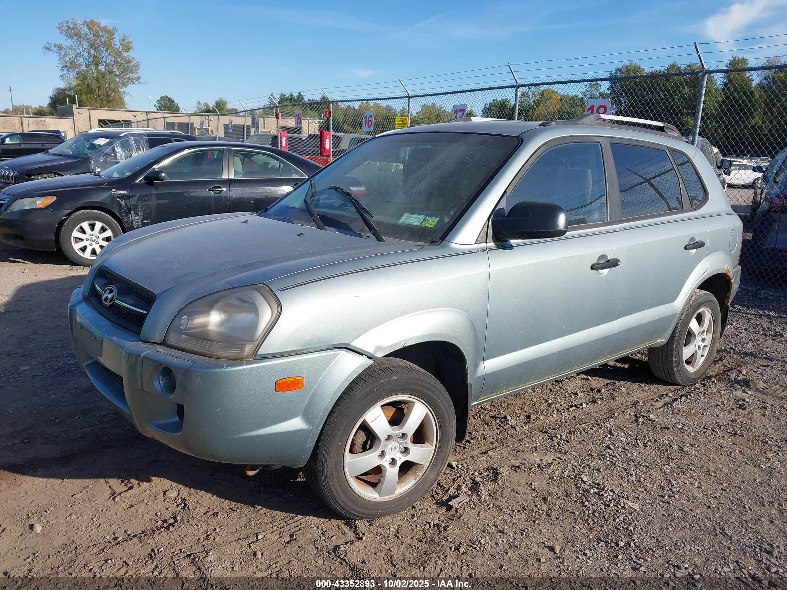 2006 Hyundai Tucson Gl Blue vin: KM8JM12B76U472044
