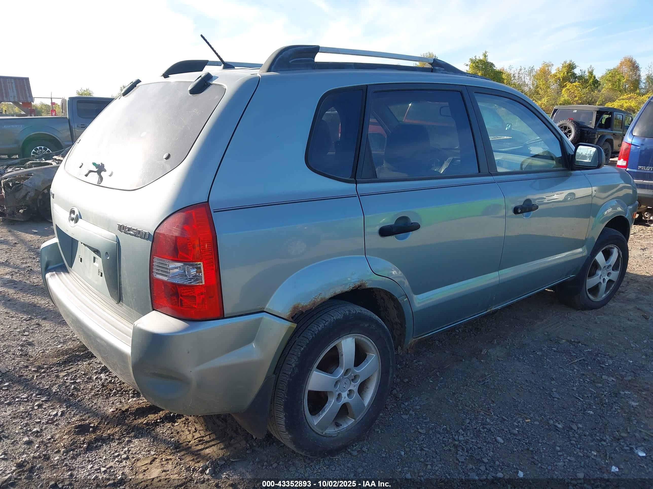 2006 Hyundai Tucson Gl Blue vin: KM8JM12B76U472044