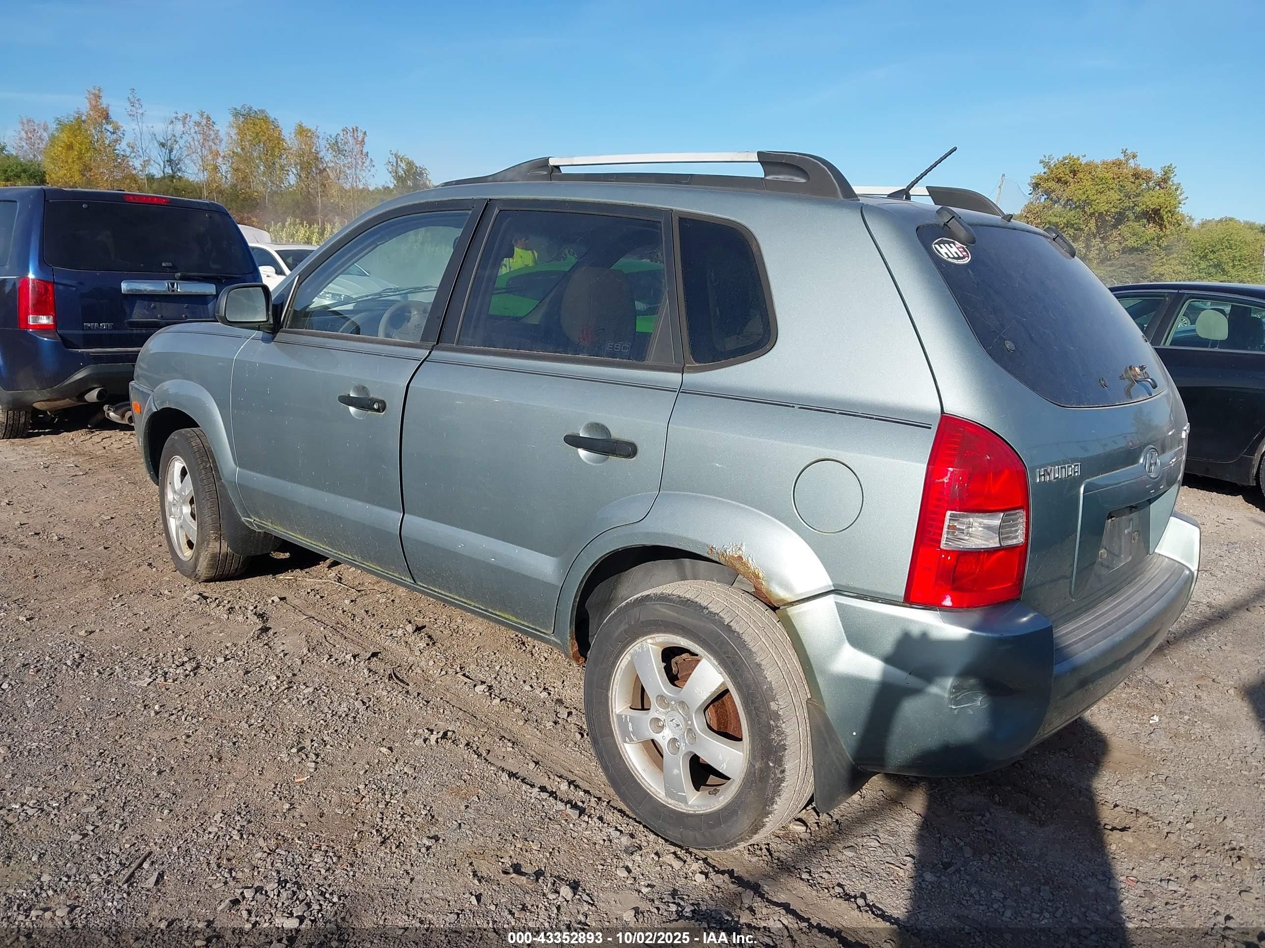 2006 Hyundai Tucson Gl Blue vin: KM8JM12B76U472044