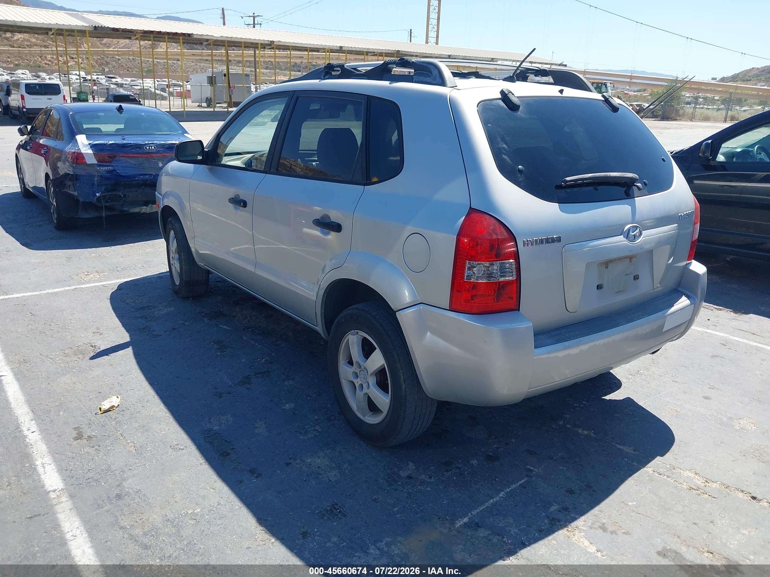 2007 Hyundai Tucson Gls Silver vin: KM8JM12B77U499715
