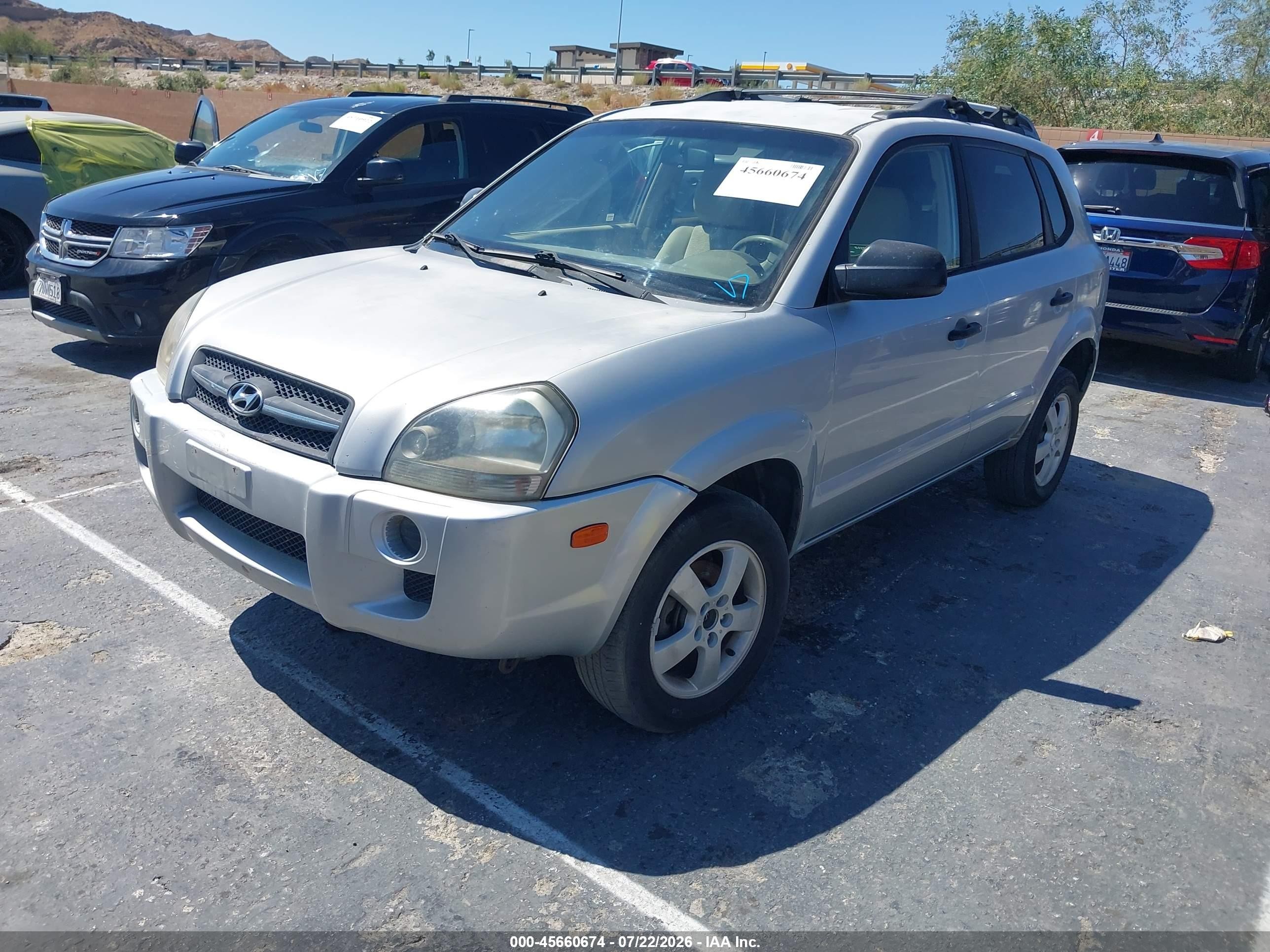 2007 Hyundai Tucson Gls Silver vin: KM8JM12B77U499715