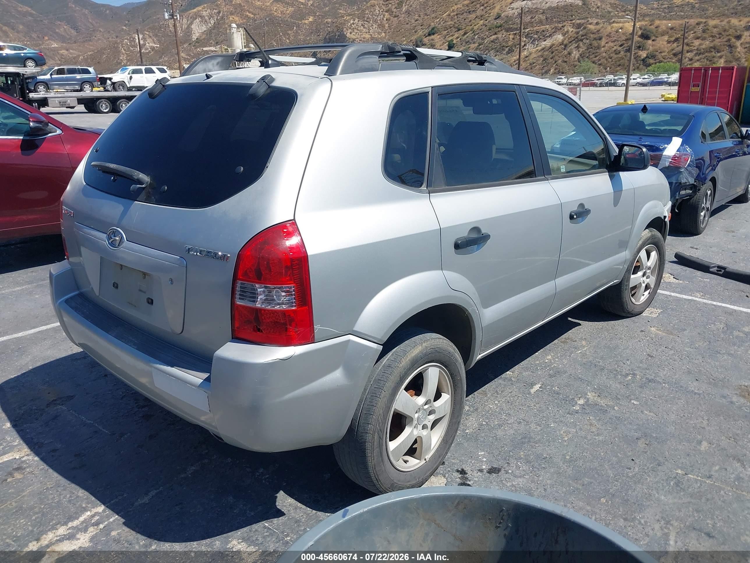 2007 Hyundai Tucson Gls Silver vin: KM8JM12B77U499715