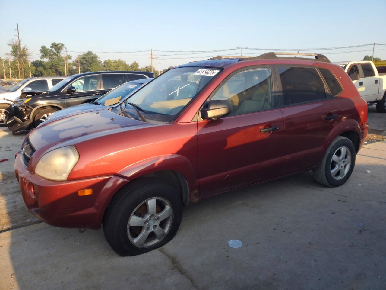 2007 Hyundai Tucson Gls Red vin: KM8JM12B77U516125